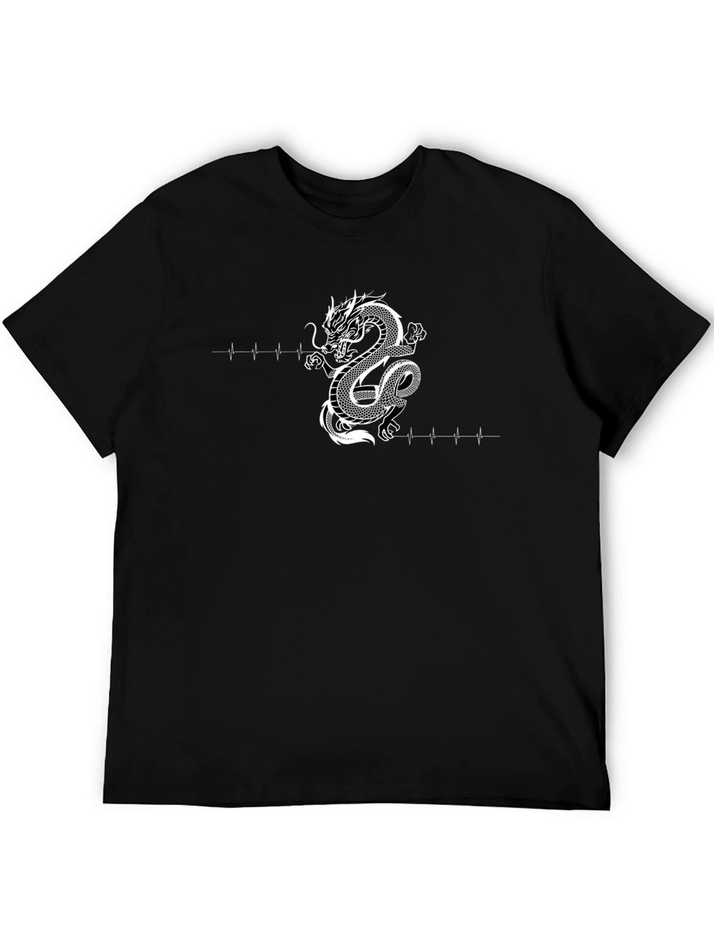 Dragon Heartbeat Graphic Tee - Cool Casual Style