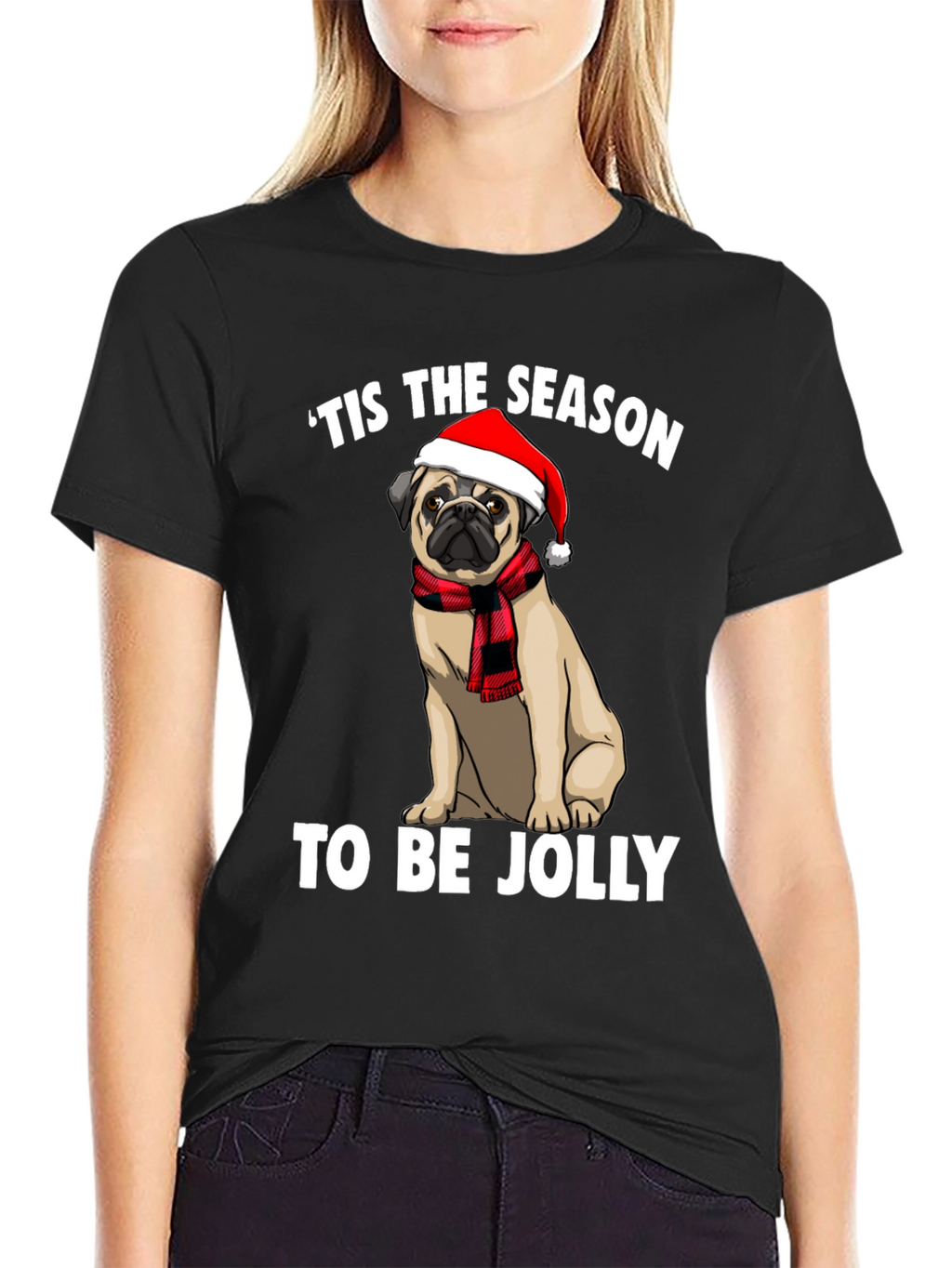 Tis The Season Pug Graphic Tee