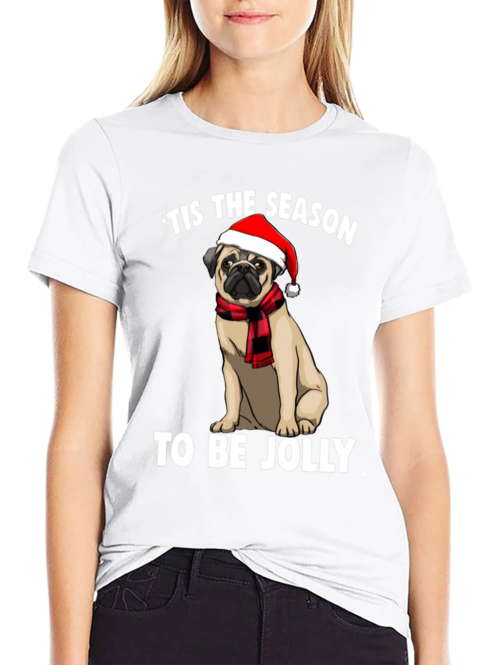 Tis The Season Pug Graphic Tee