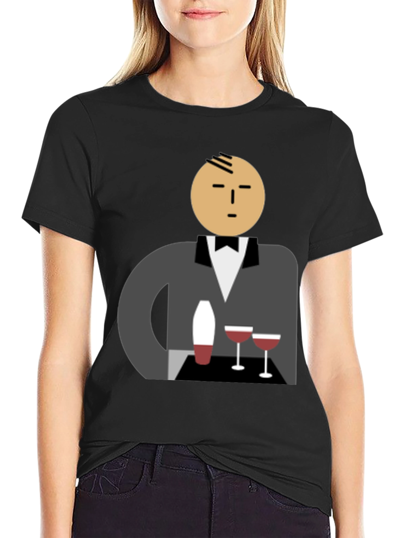 Waiter Graphic Tee - Stylish Unisex Cotton T-Shirt