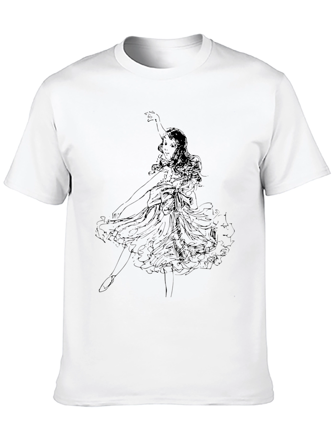 Dancing Ballerina Black Graphic Tee