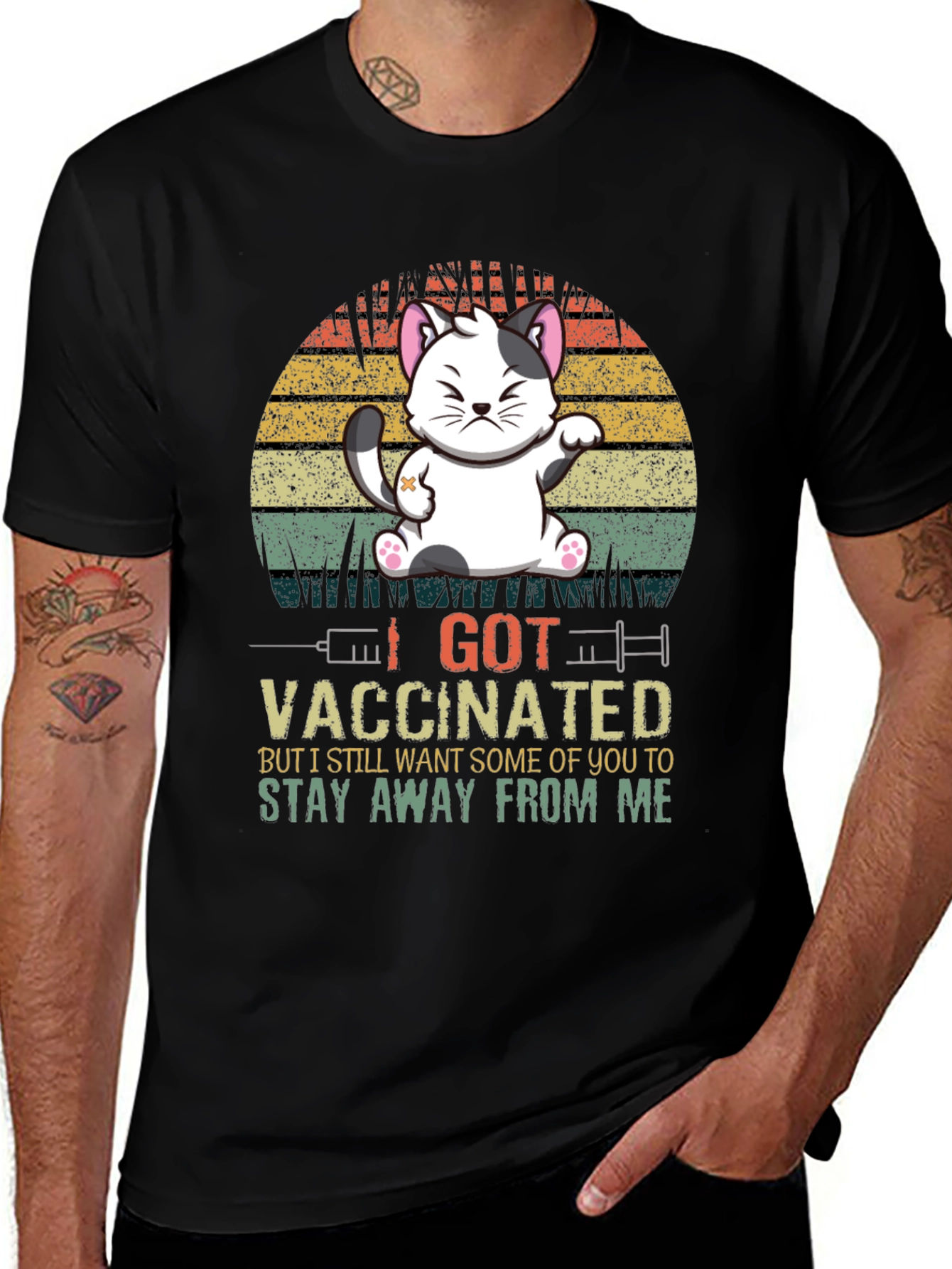 I Got Vaccinated Cat T-Shirt