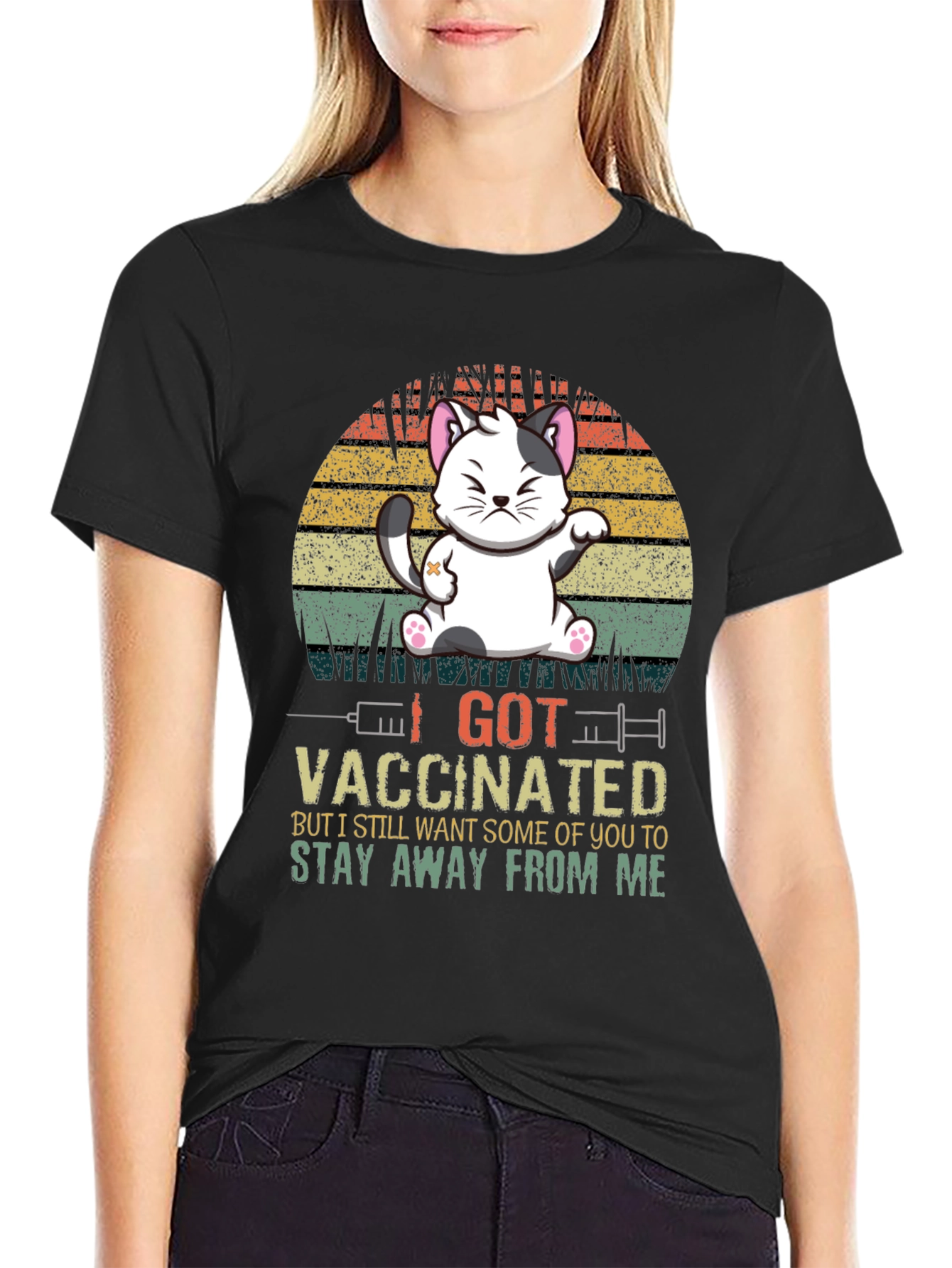 I Got Vaccinated Cat T-Shirt