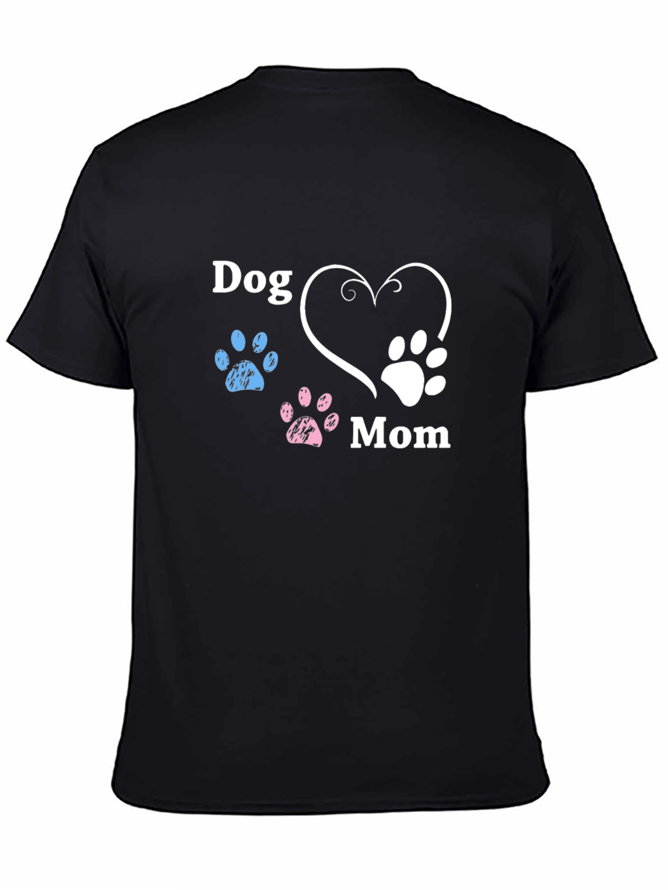 Dog Mom Paw Print Graphic Tee