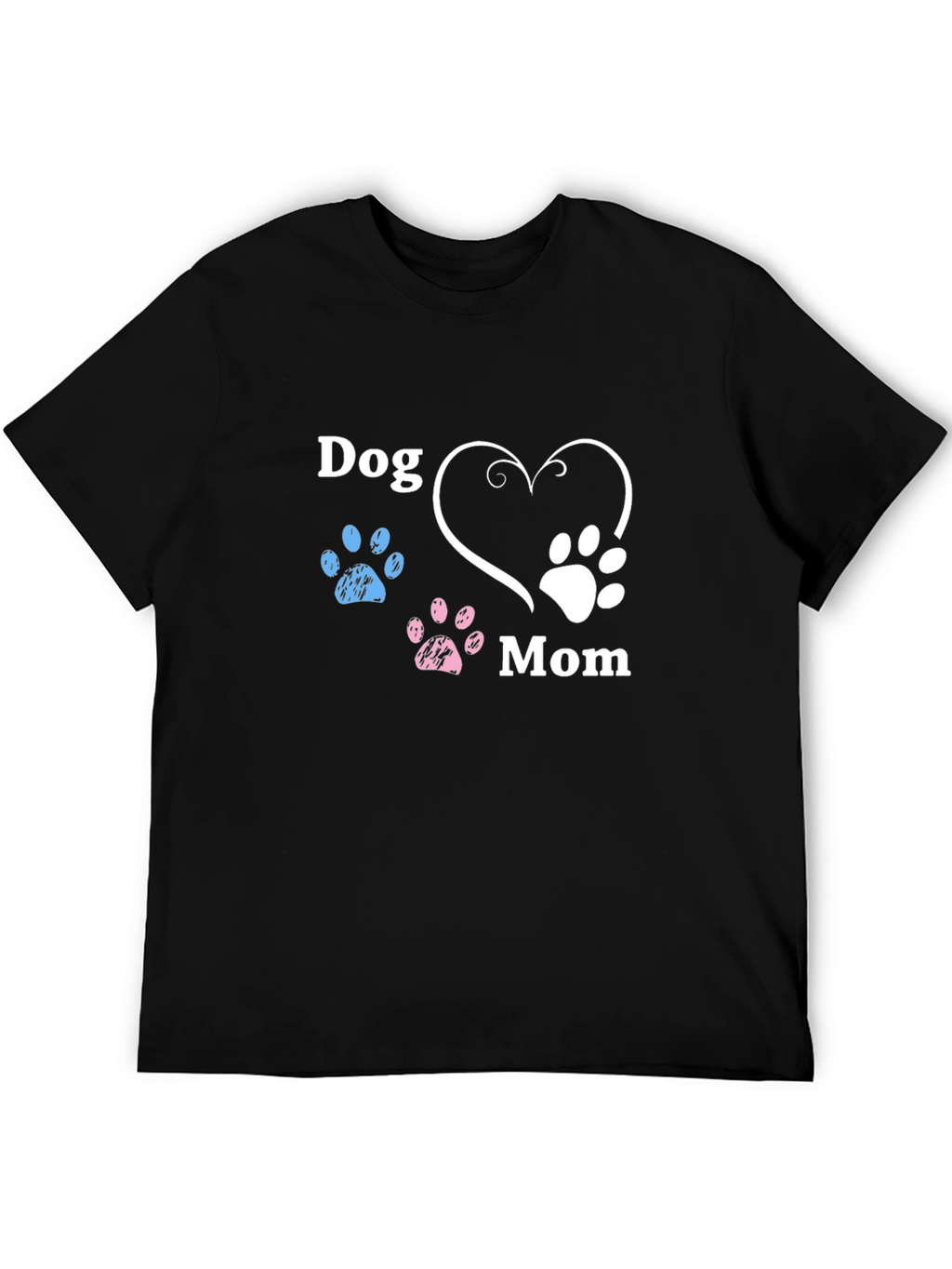 Dog Mom Paw Print Graphic Tee