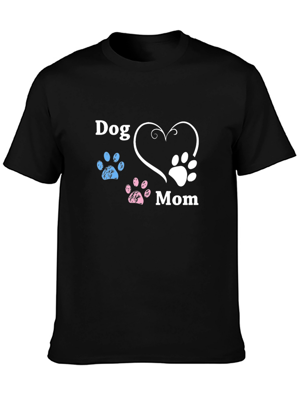Dog Mom Paw Print Graphic Tee