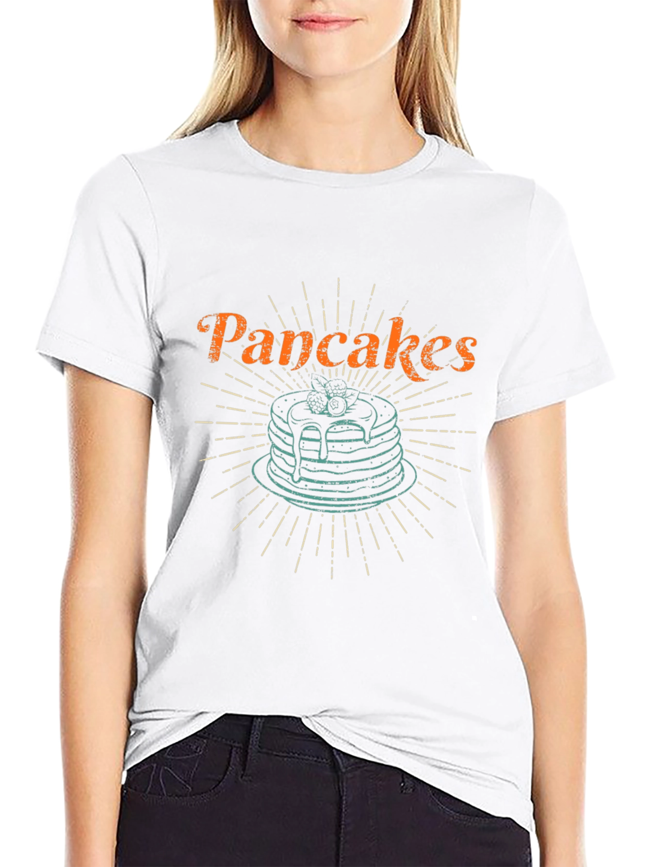 Pancakes Graphic Tee - Breakfast Lover Shirt