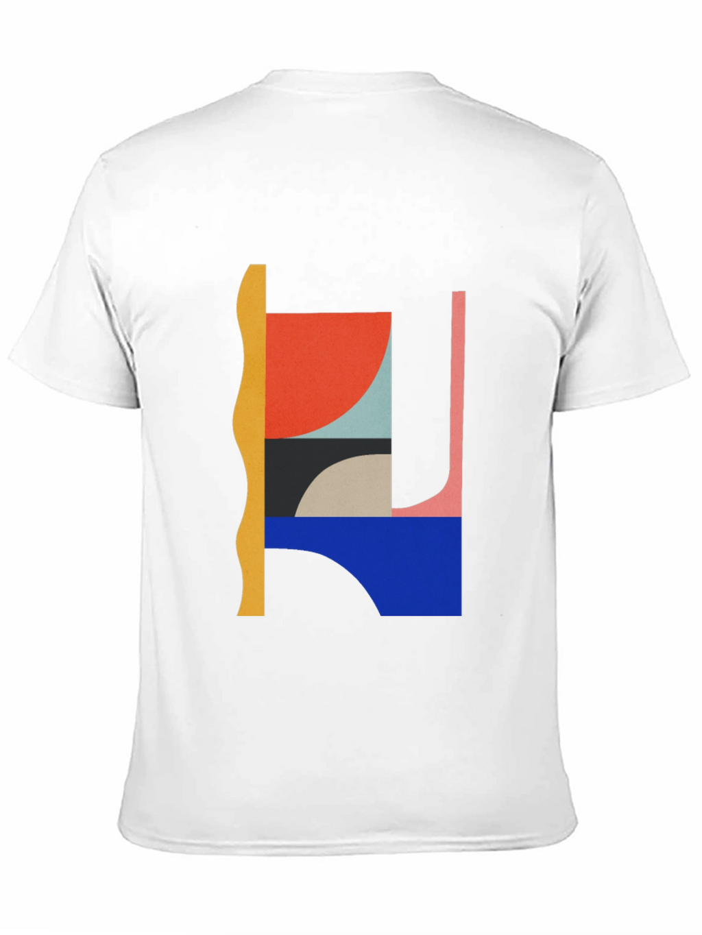 Abstract Graphic Black Crew Neck T-Shirt