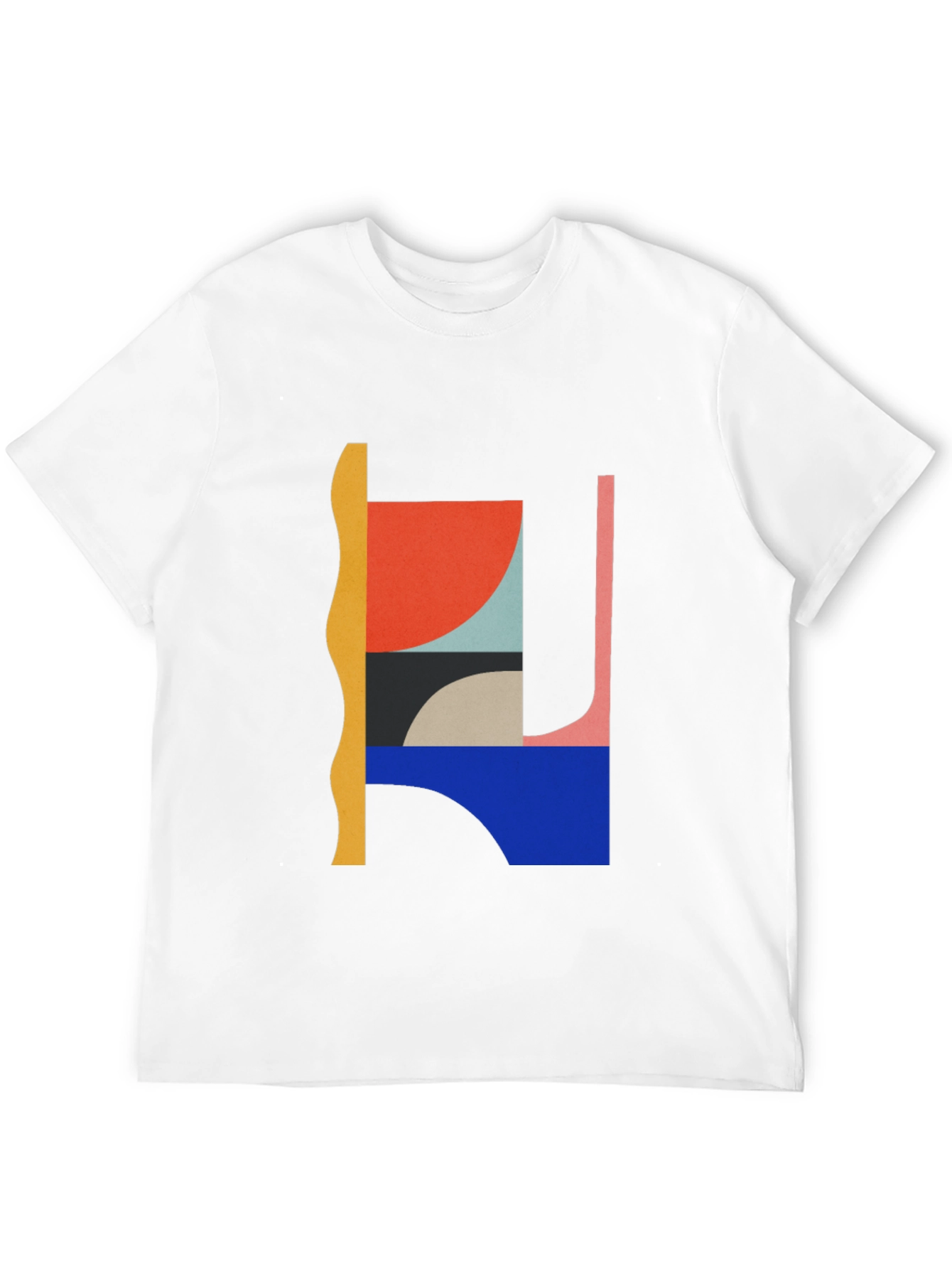 Abstract Graphic Black Crew Neck T-Shirt