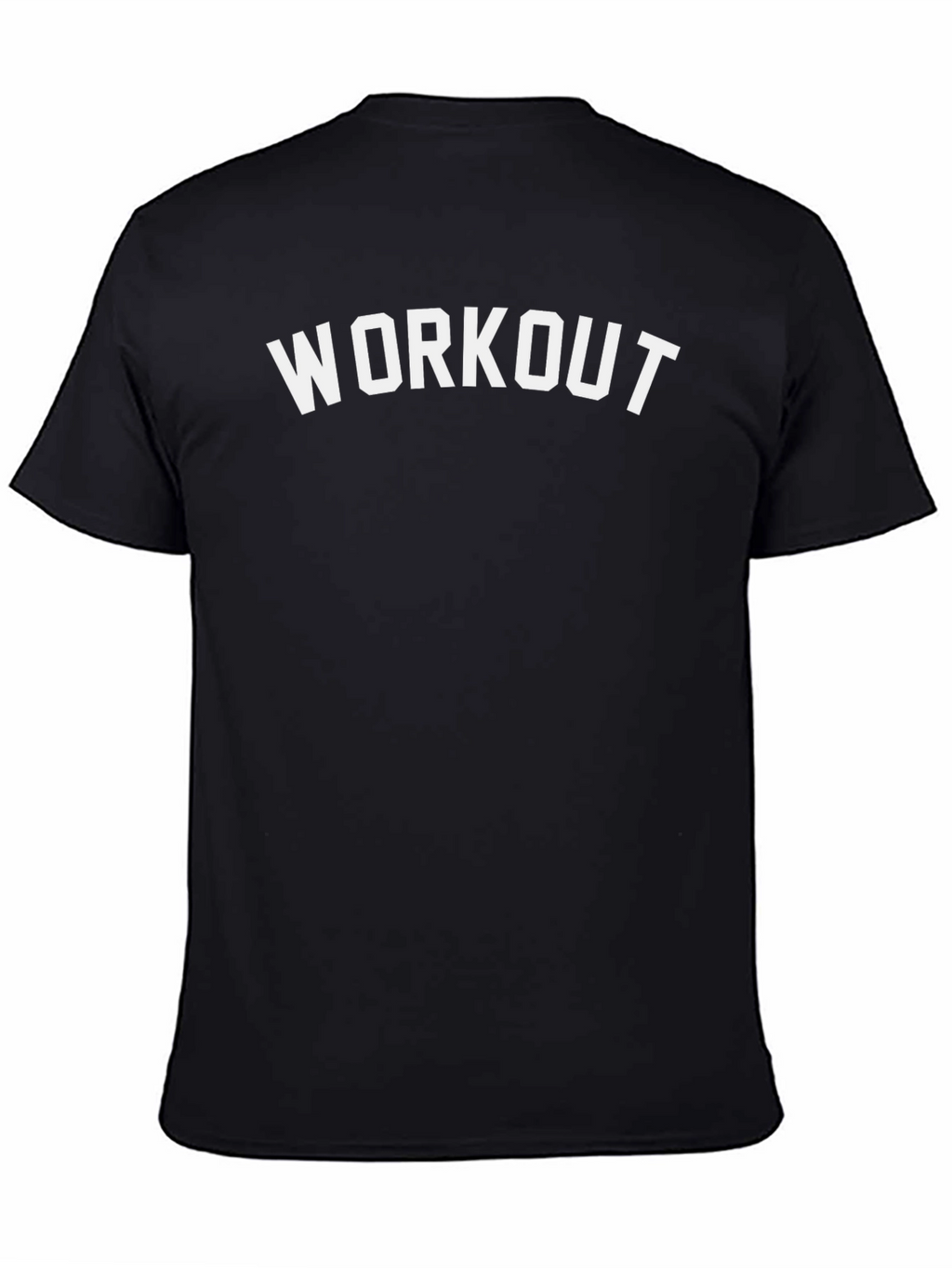 Workout Graphic Tee - Black Cotton Fitness Shirt