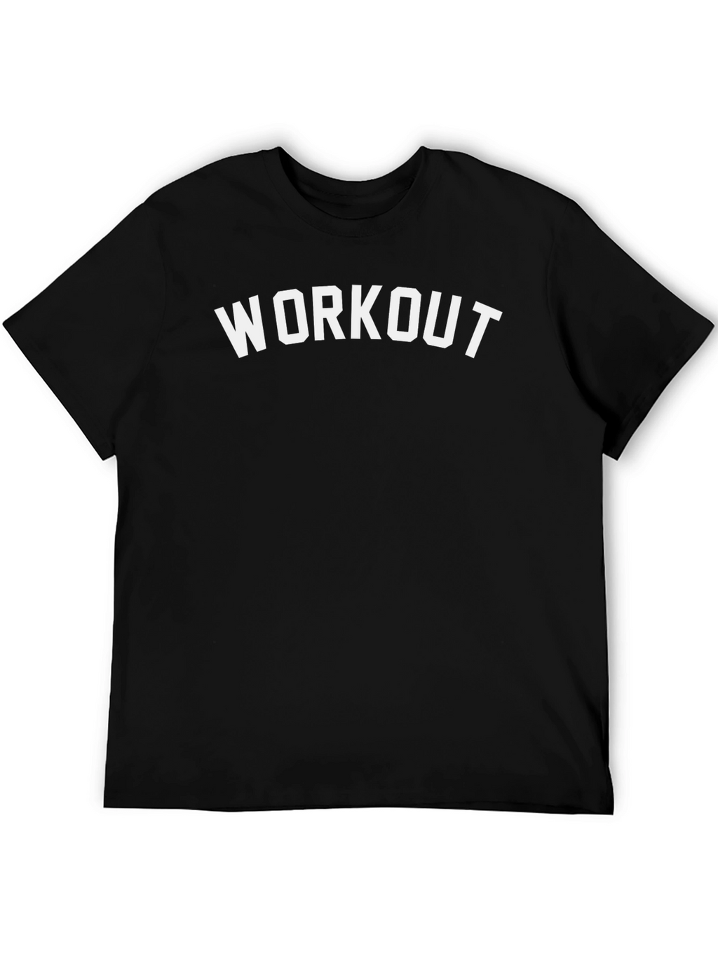 Workout Graphic Tee - Black Cotton Fitness Shirt