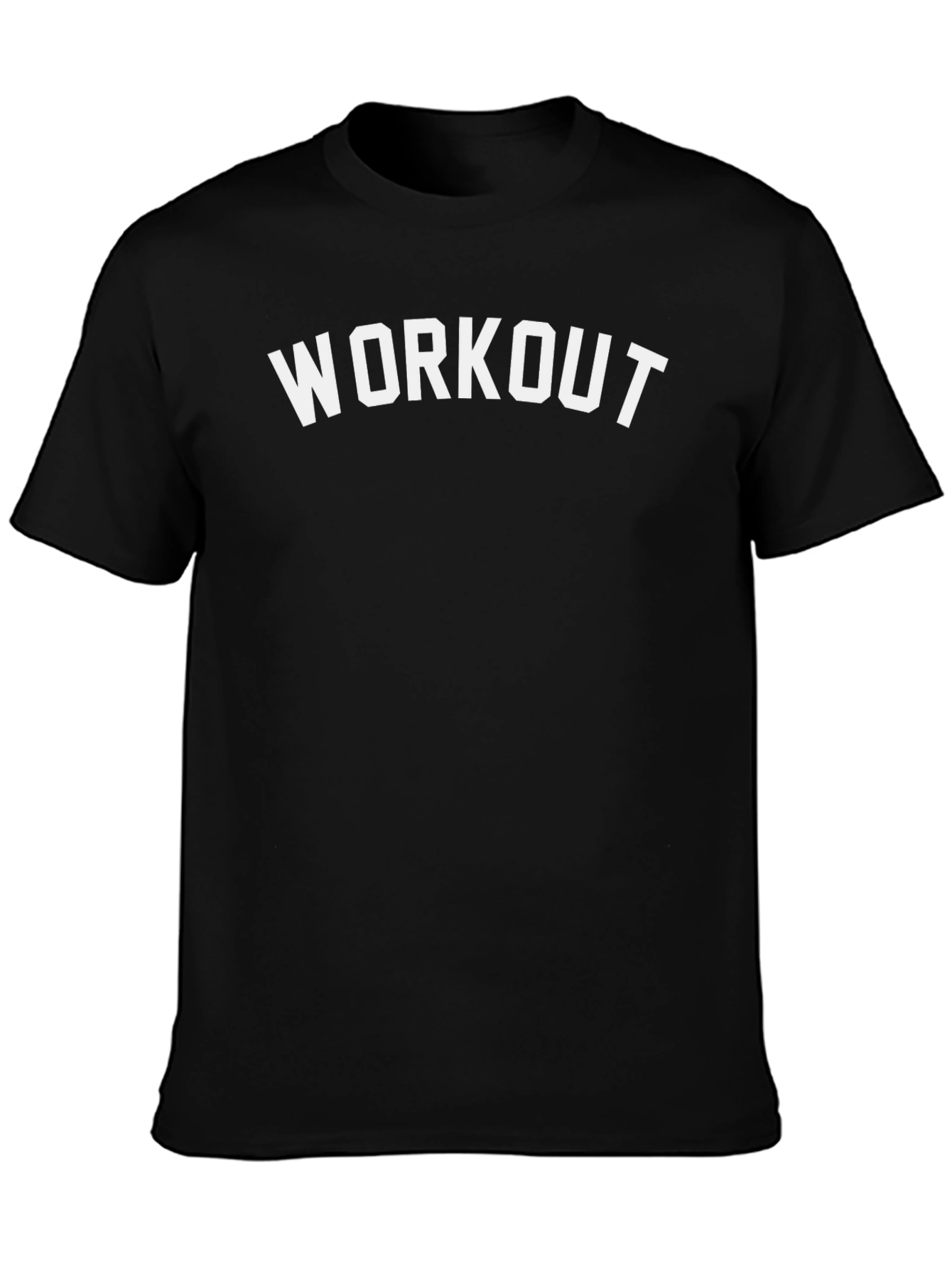 Workout Graphic Tee - Black Cotton Fitness Shirt