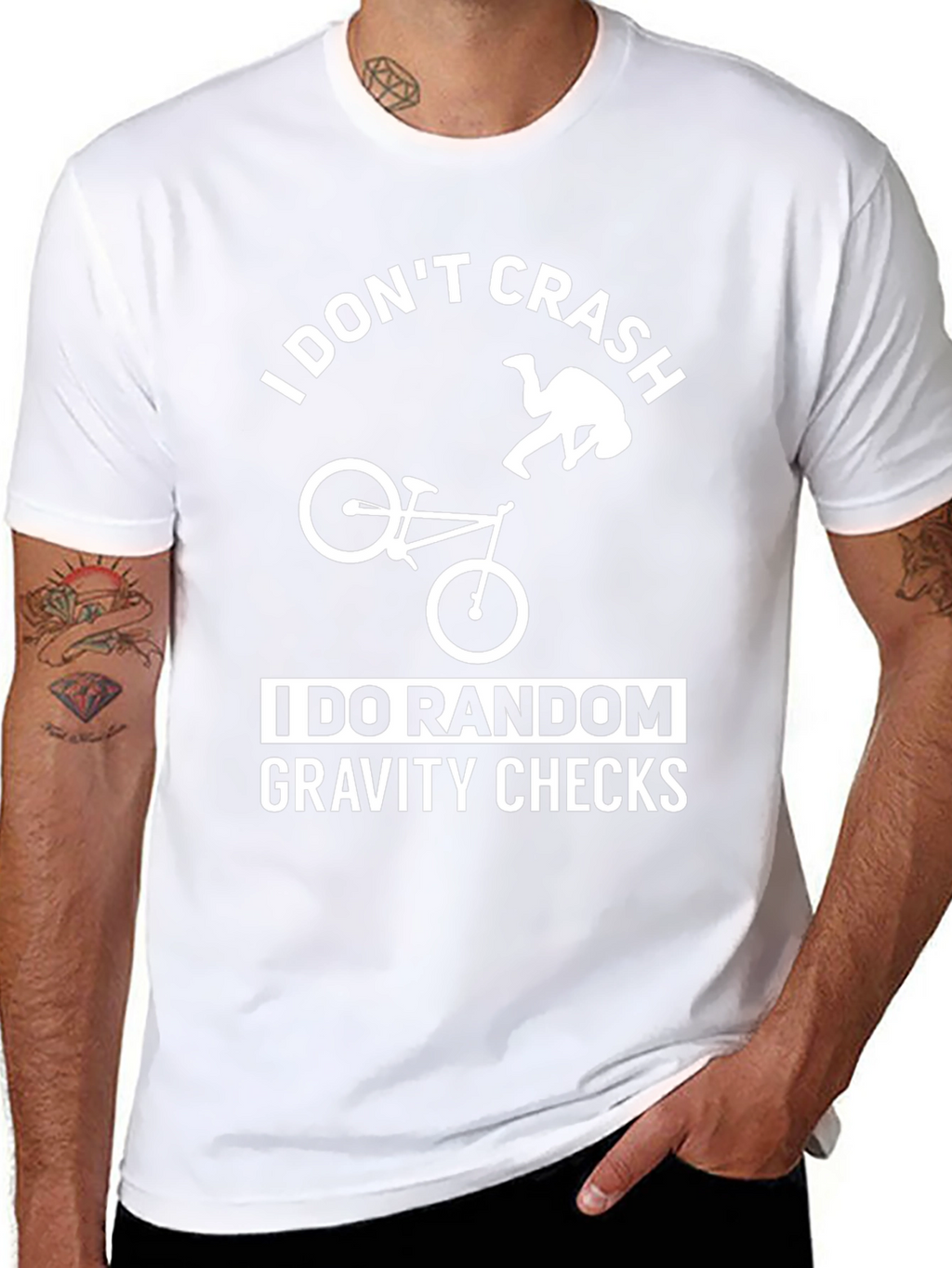I Dont Crash Gravity Checks Black T-Shirt