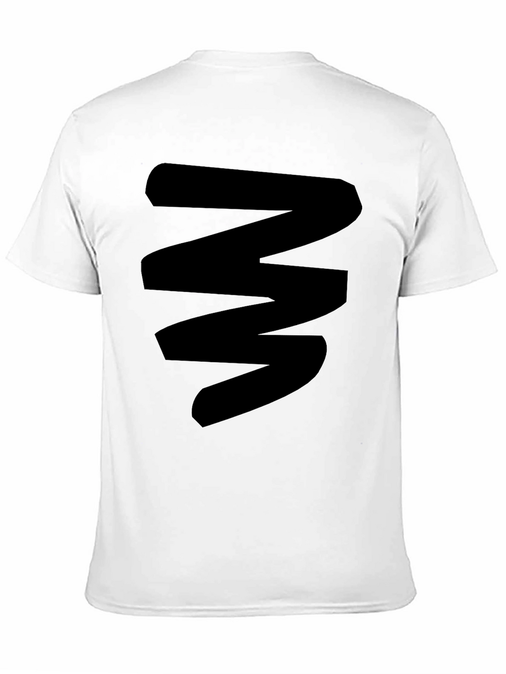 Mens Black Graphic Tee - Abstract Zigzag Design