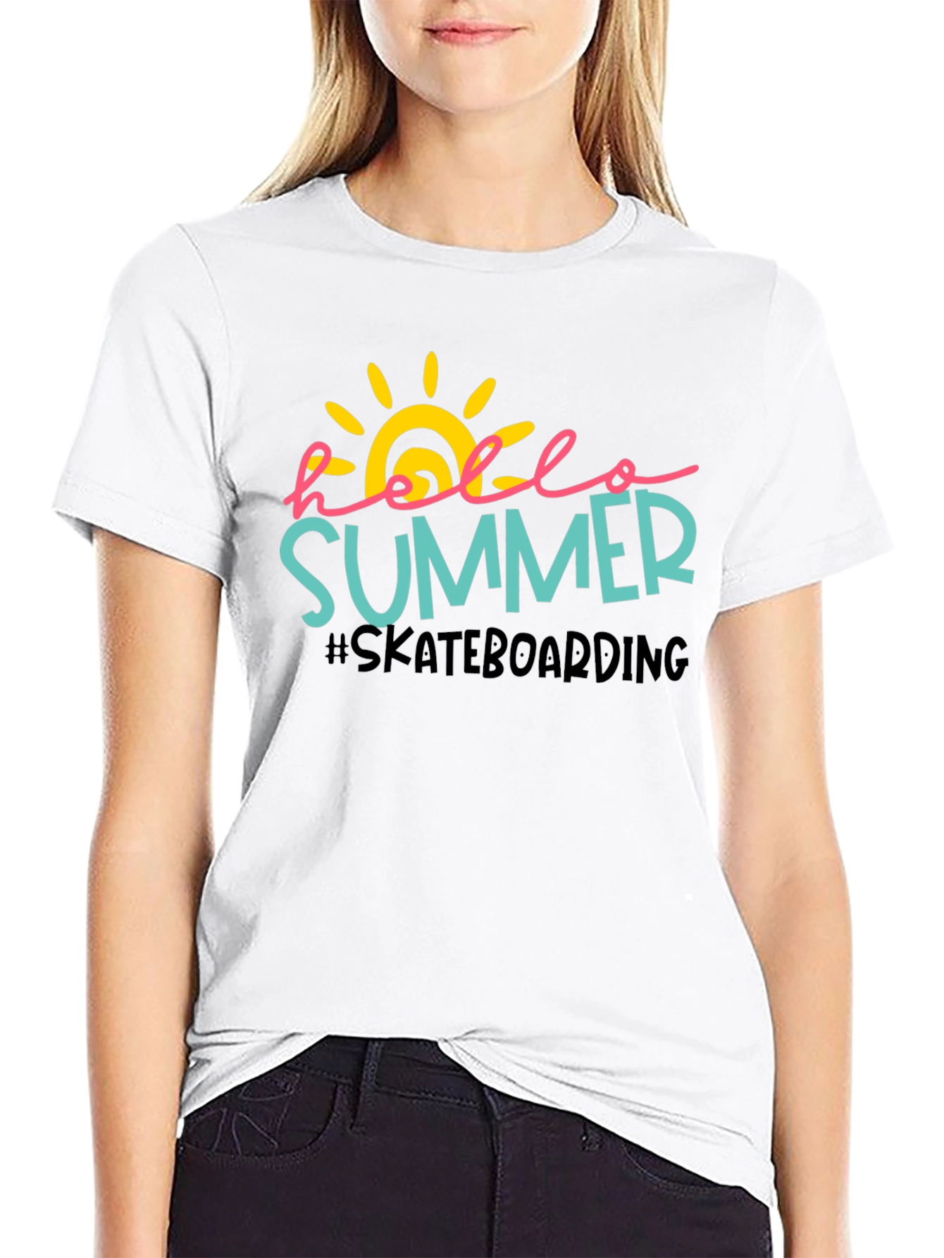 Hello Summer Skateboarder T-Shirt