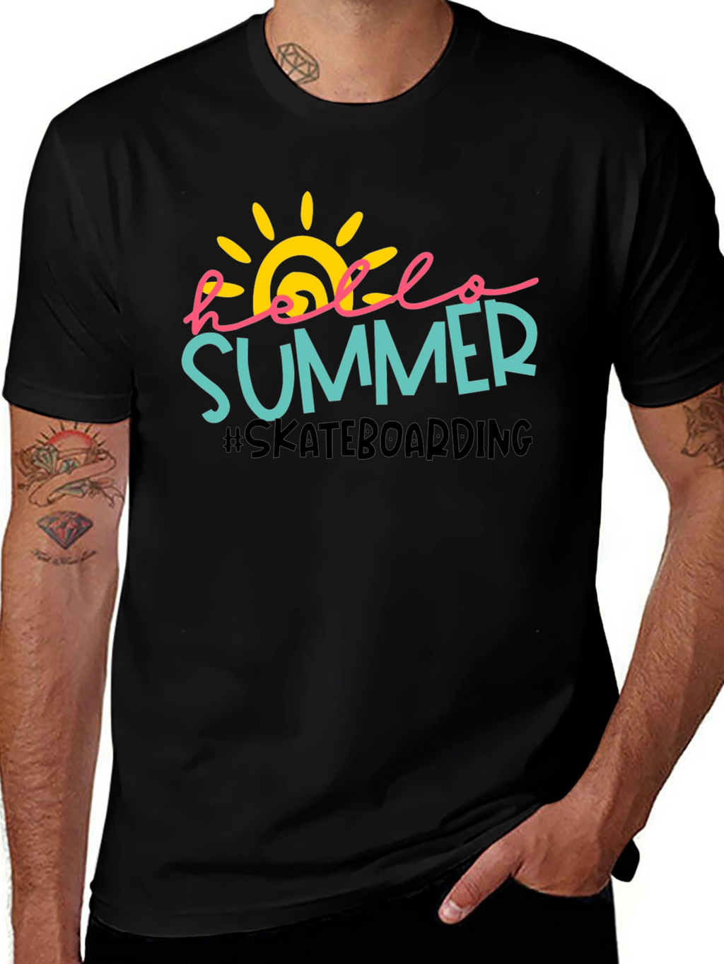 Hello Summer Skateboarder T-Shirt