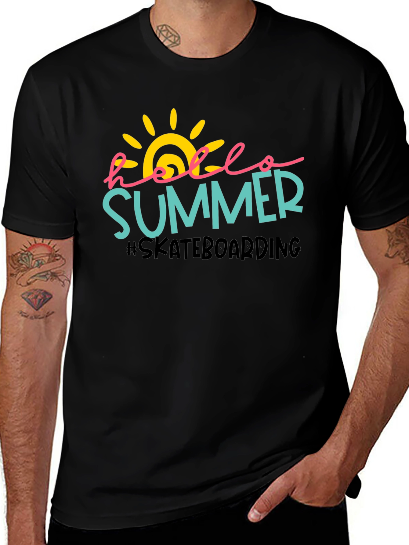 Hello Summer Skateboarder T-Shirt