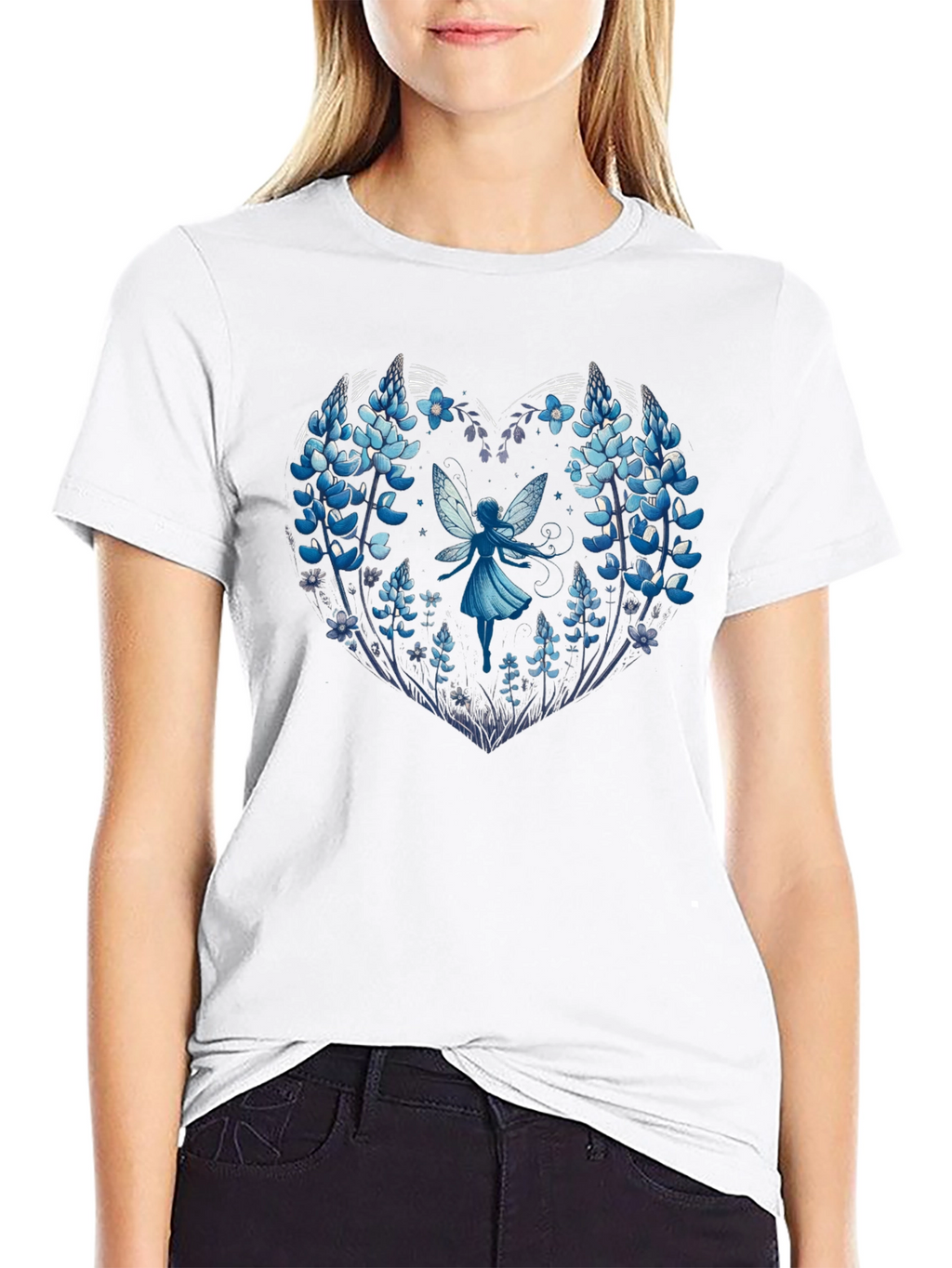 Floral Fairy Heart Graphic Tee