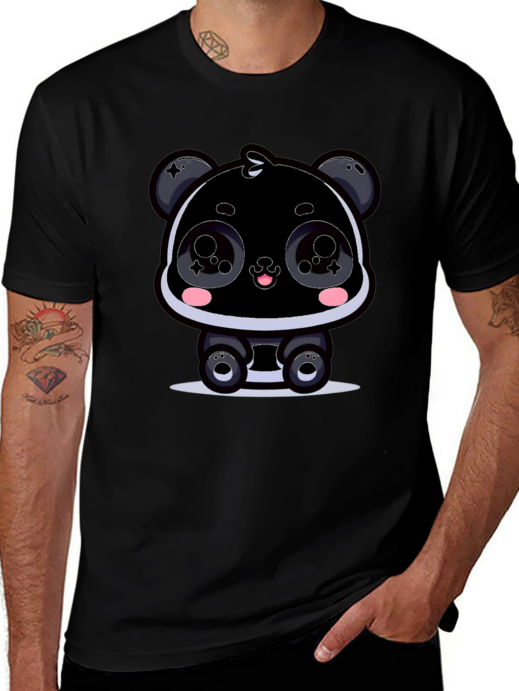 Cartoon Panda T-Shirt - Kawaii Graphic Tee