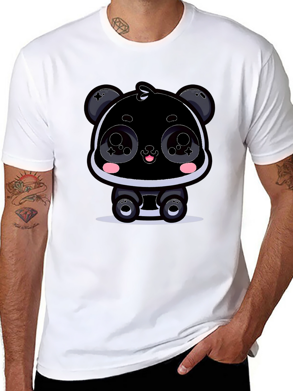 Cartoon Panda T-Shirt - Kawaii Graphic Tee