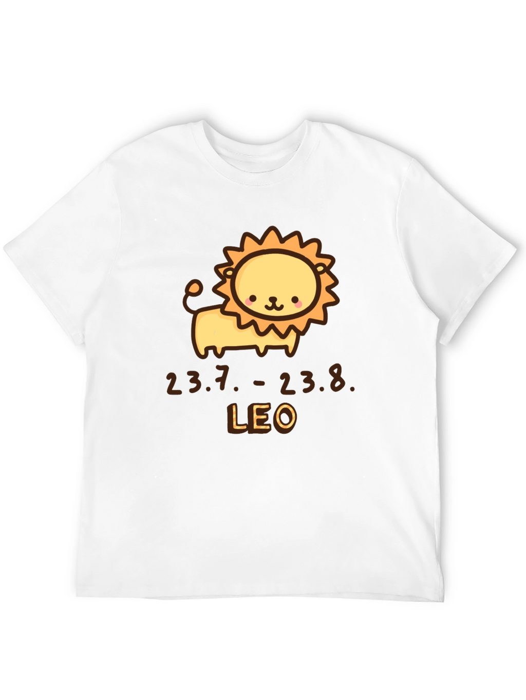 Leo Zodiac Sign T-Shirt - Cute Lion Design