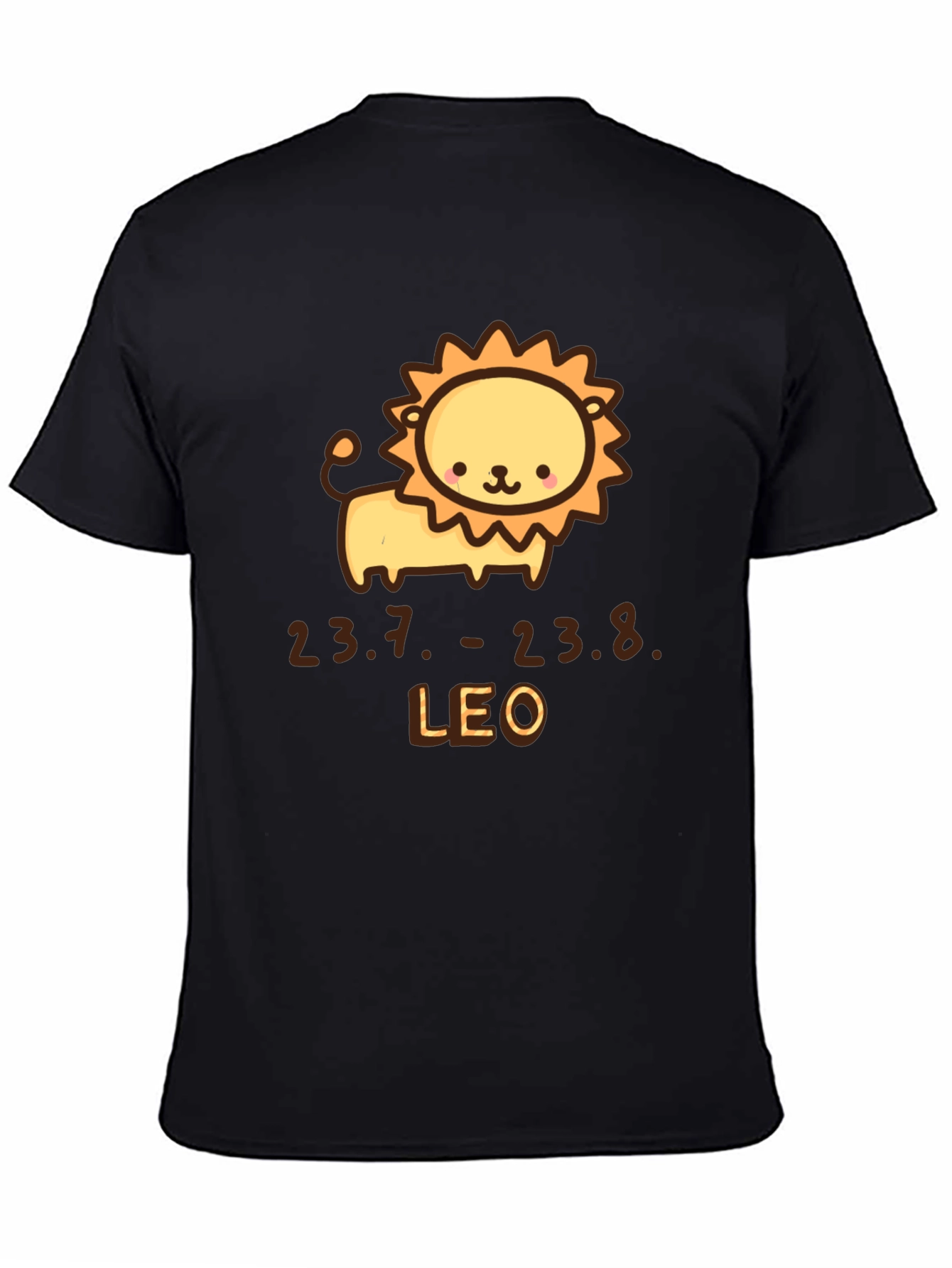 Leo Zodiac Sign T-Shirt - Cute Lion Design