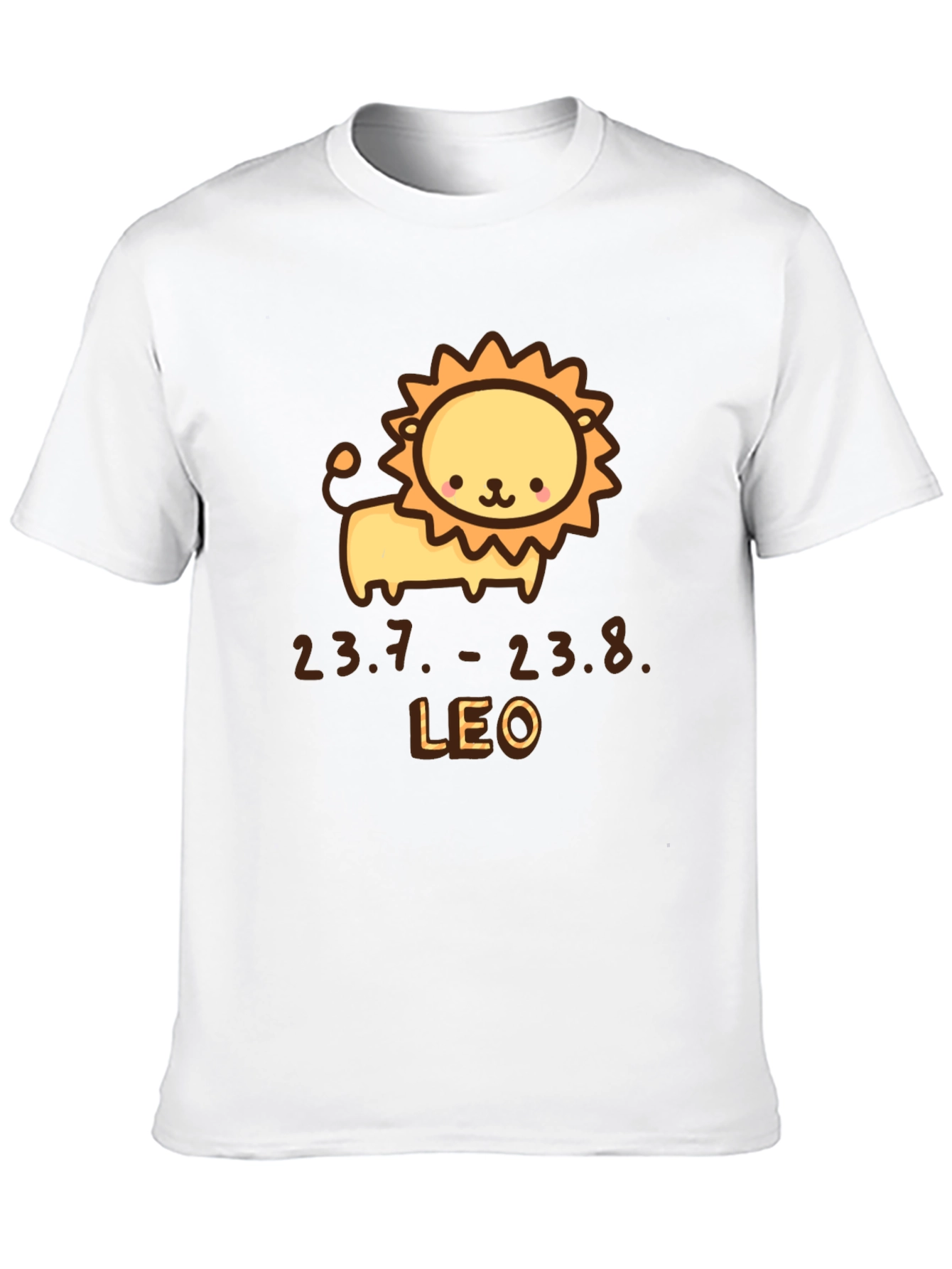 Leo Zodiac Sign T-Shirt - Cute Lion Design