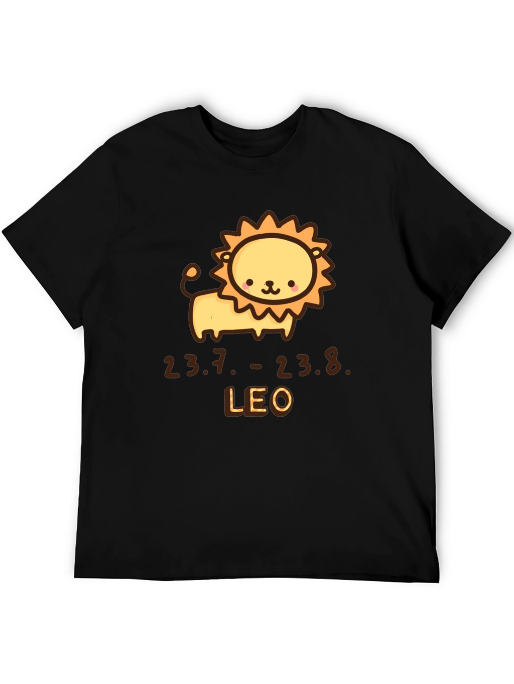 Leo Zodiac Sign T-Shirt - Cute Lion Design