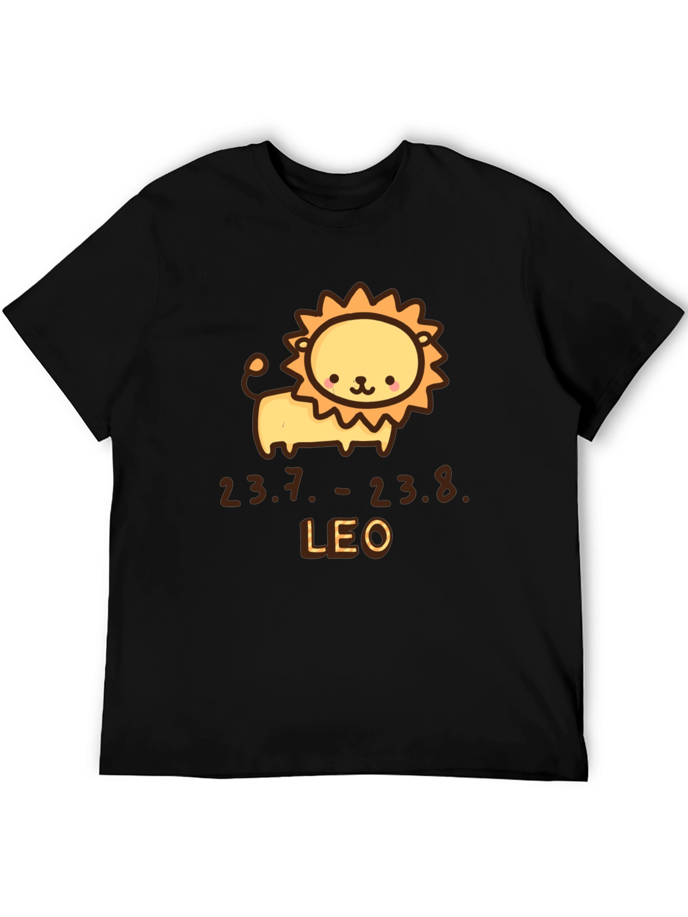 Leo Zodiac Sign T-Shirt - Cute Lion Design