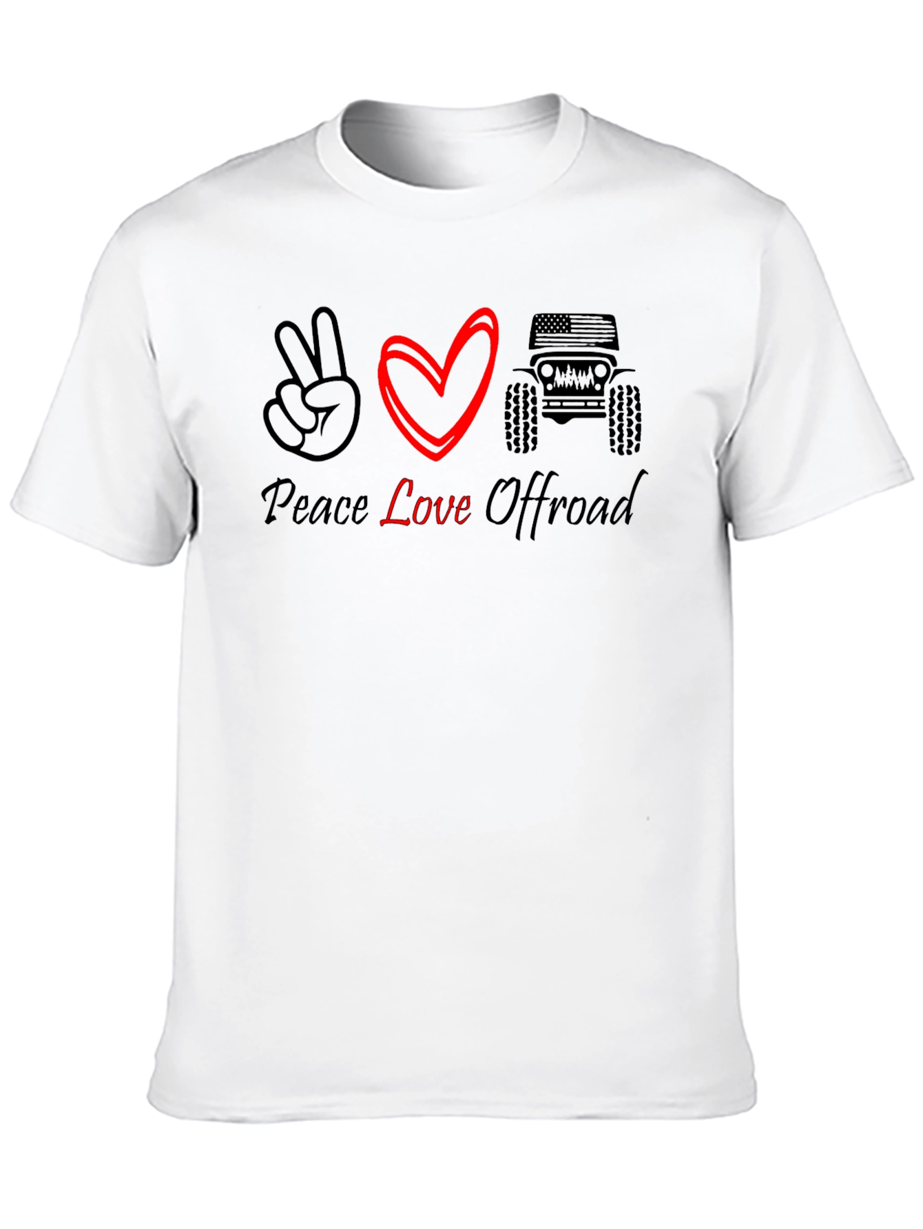 Peace Love Offroad T-Shirt Black