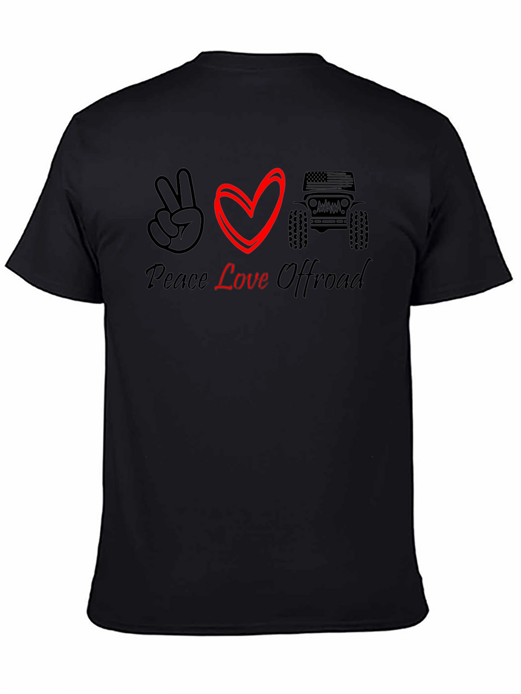Peace Love Offroad T-Shirt Black
