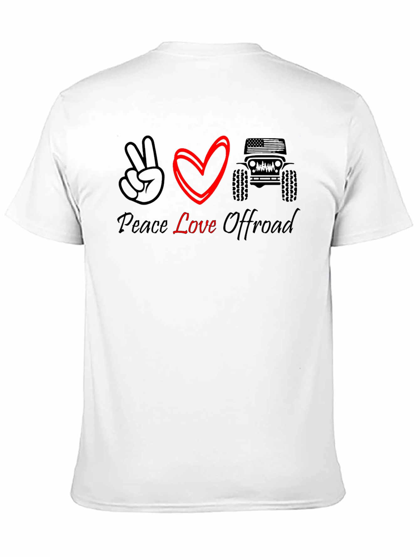 Peace Love Offroad T-Shirt Black