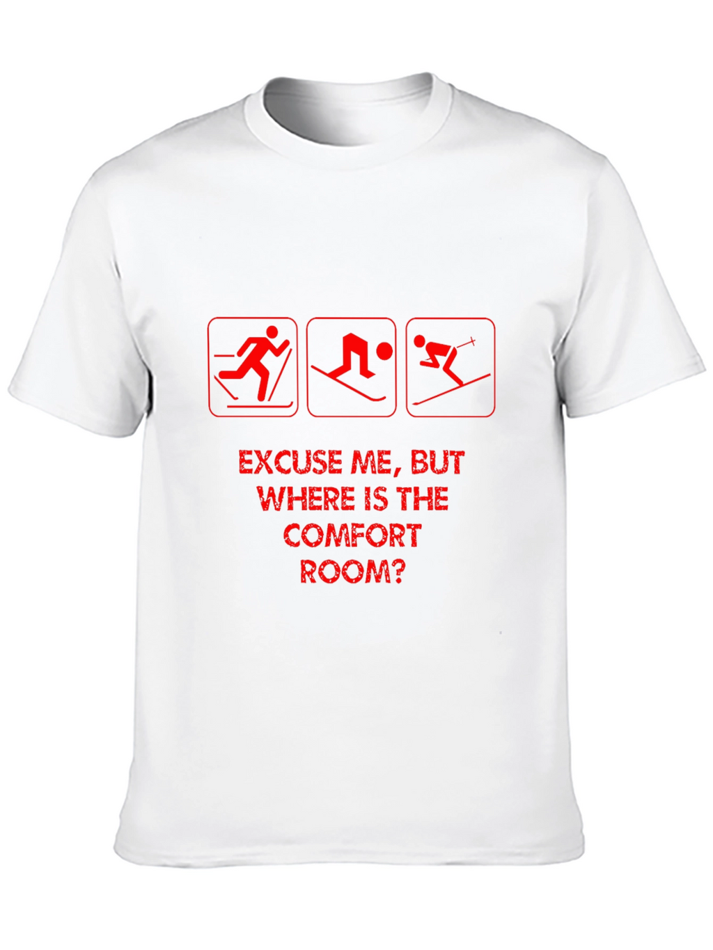 Funny Skiing T-Shirt - Comfort Room Humor