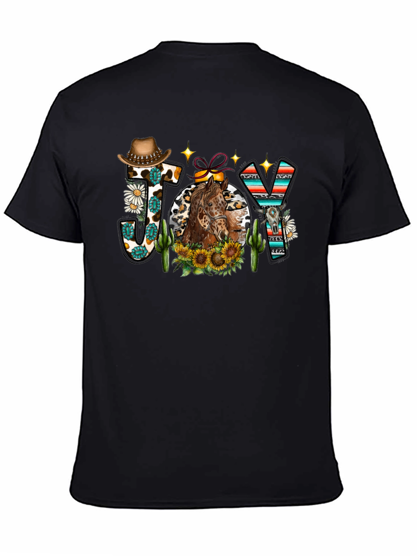 Western Horse JOY Graphic Tee - Casual Comfort