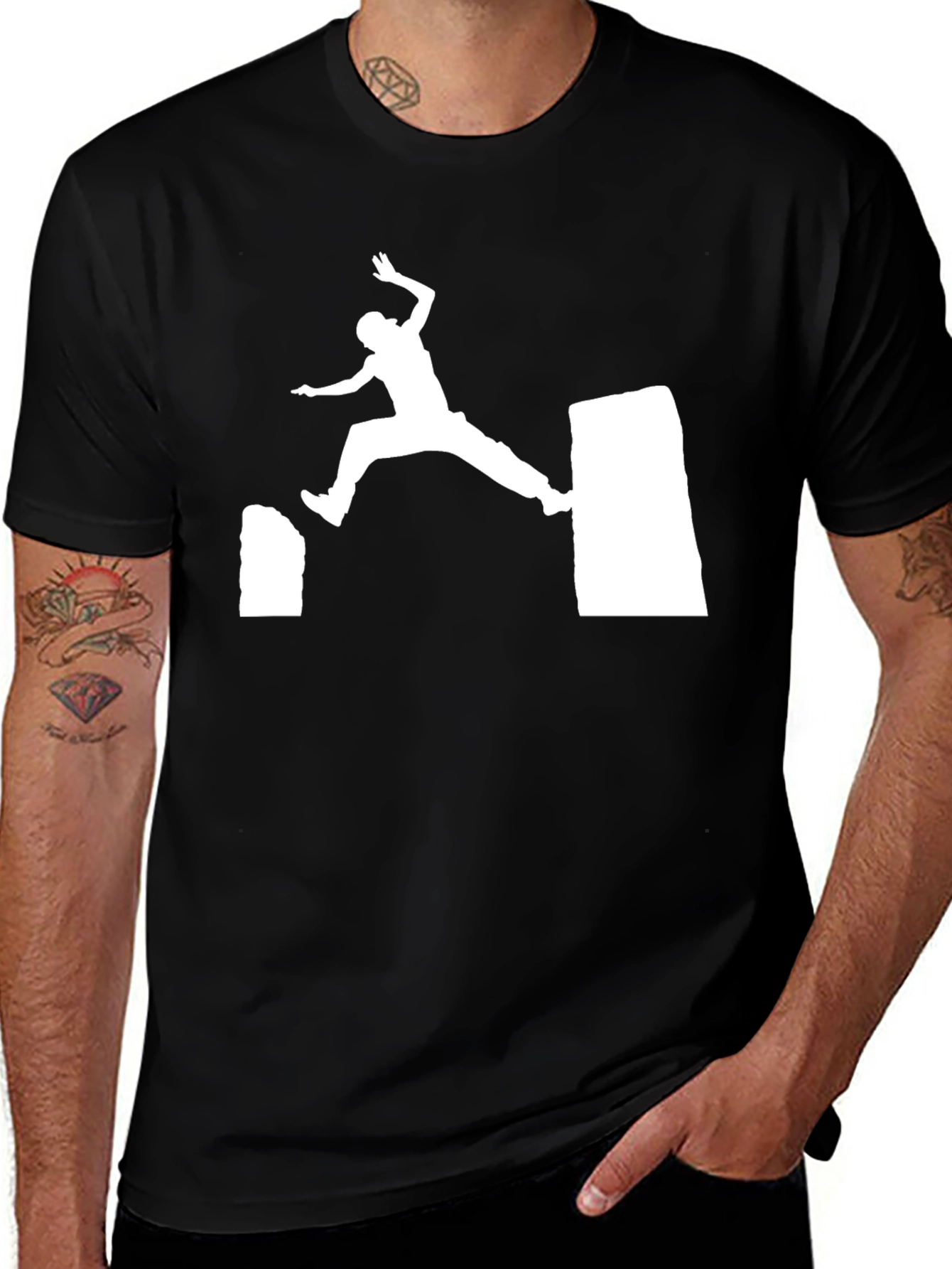 Parkour Silhouette T-Shirt - Urban Sportswear