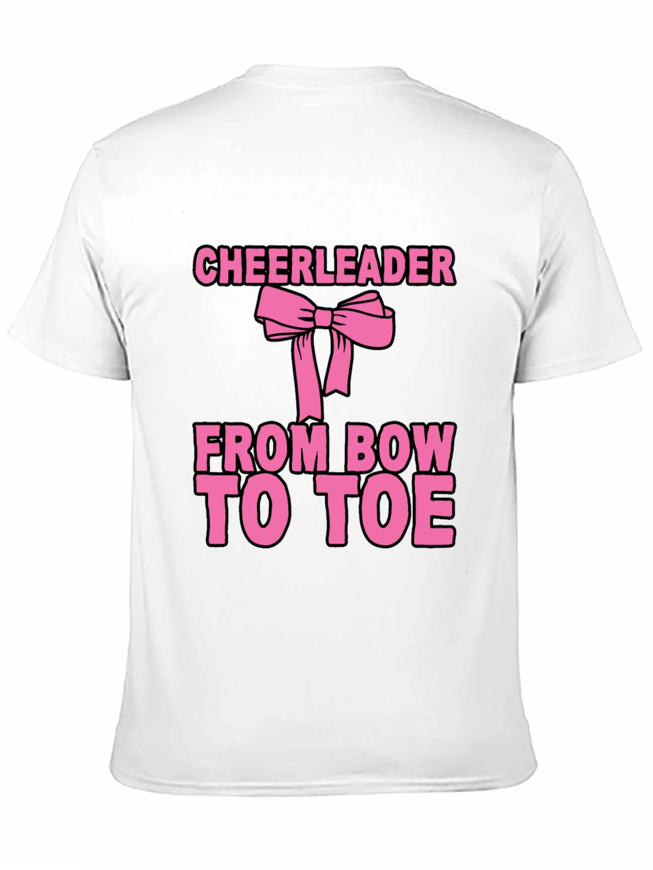 Cheerleader Bow to Toe Black T-Shirt