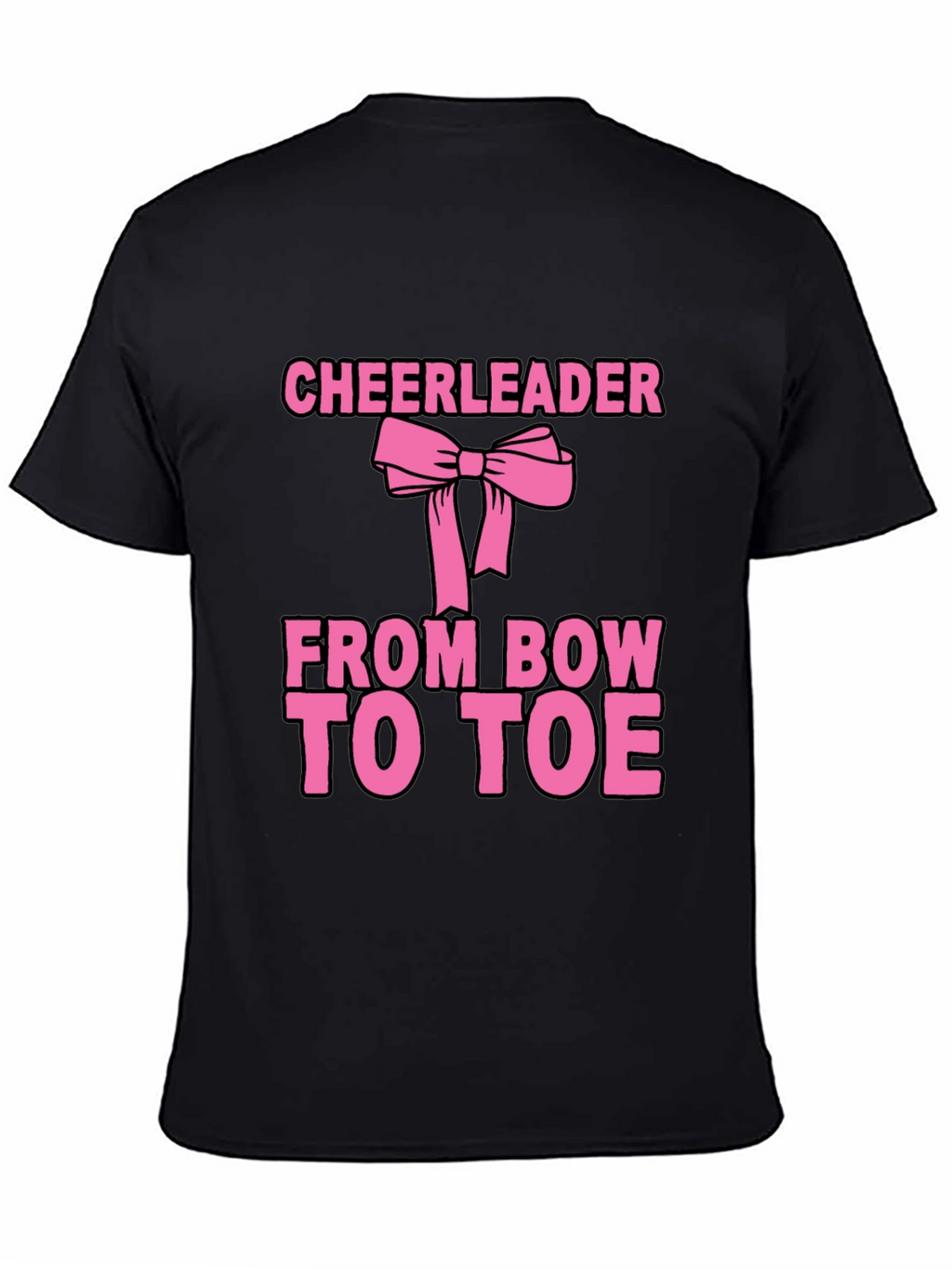 Cheerleader Bow to Toe Black T-Shirt