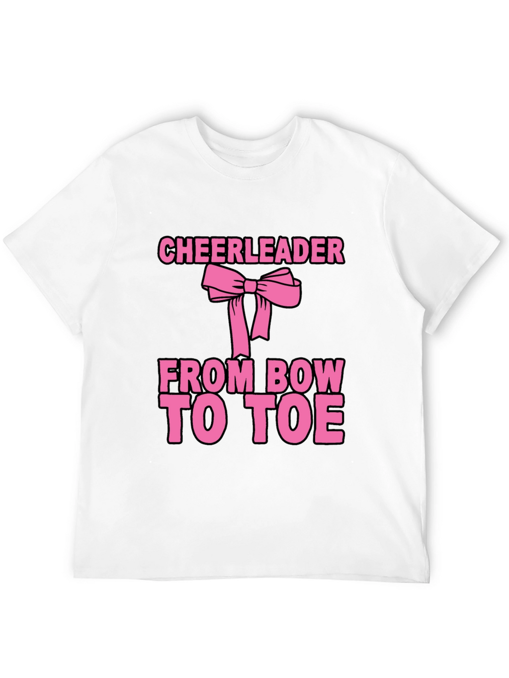 Cheerleader Bow to Toe Black T-Shirt