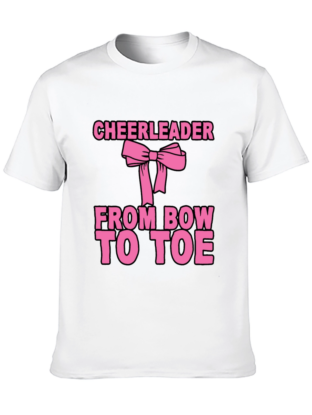 Cheerleader Bow to Toe Black T-Shirt