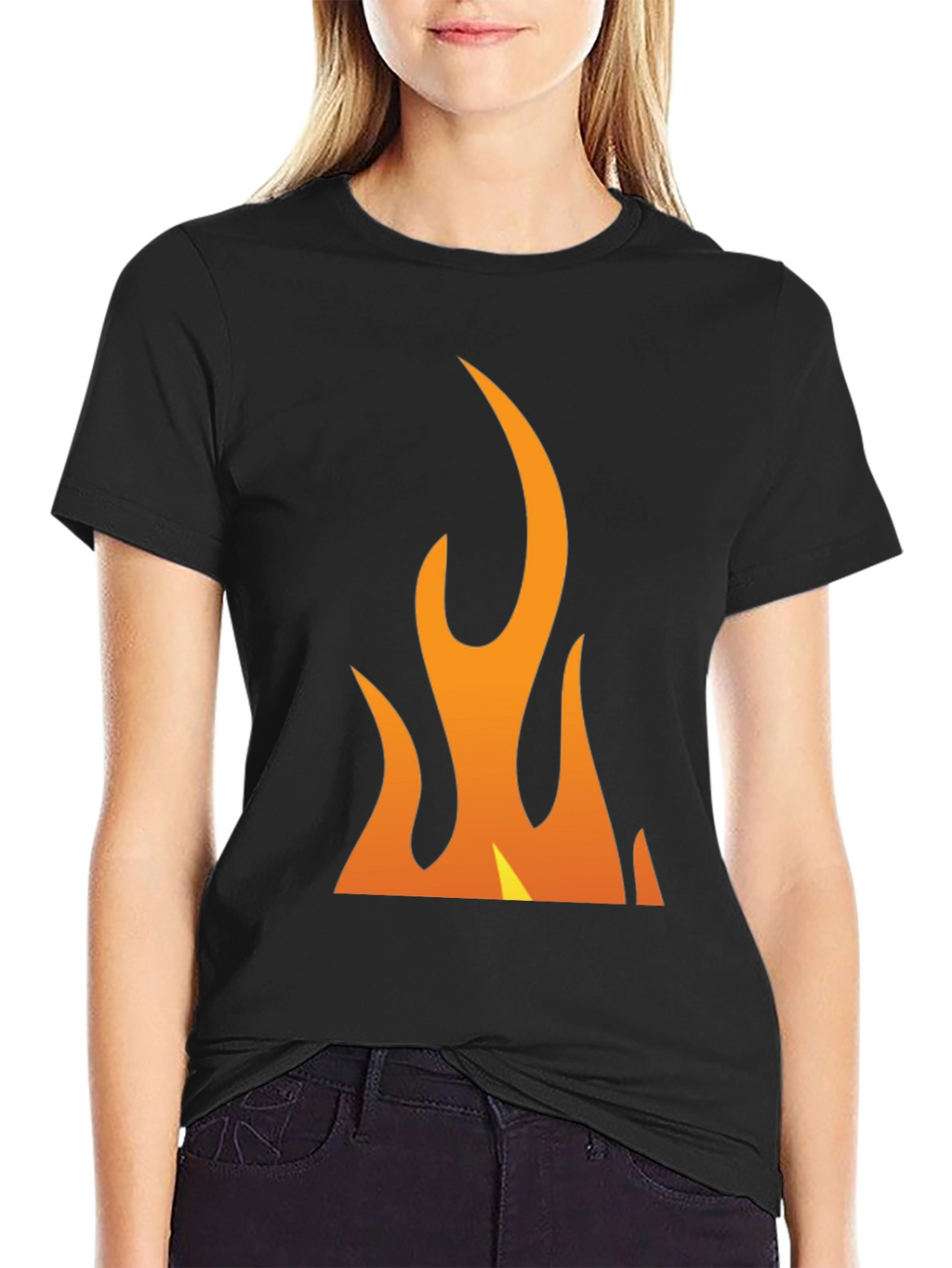 Flame Graphic Black T-Shirt - Bold & Eye-Catching