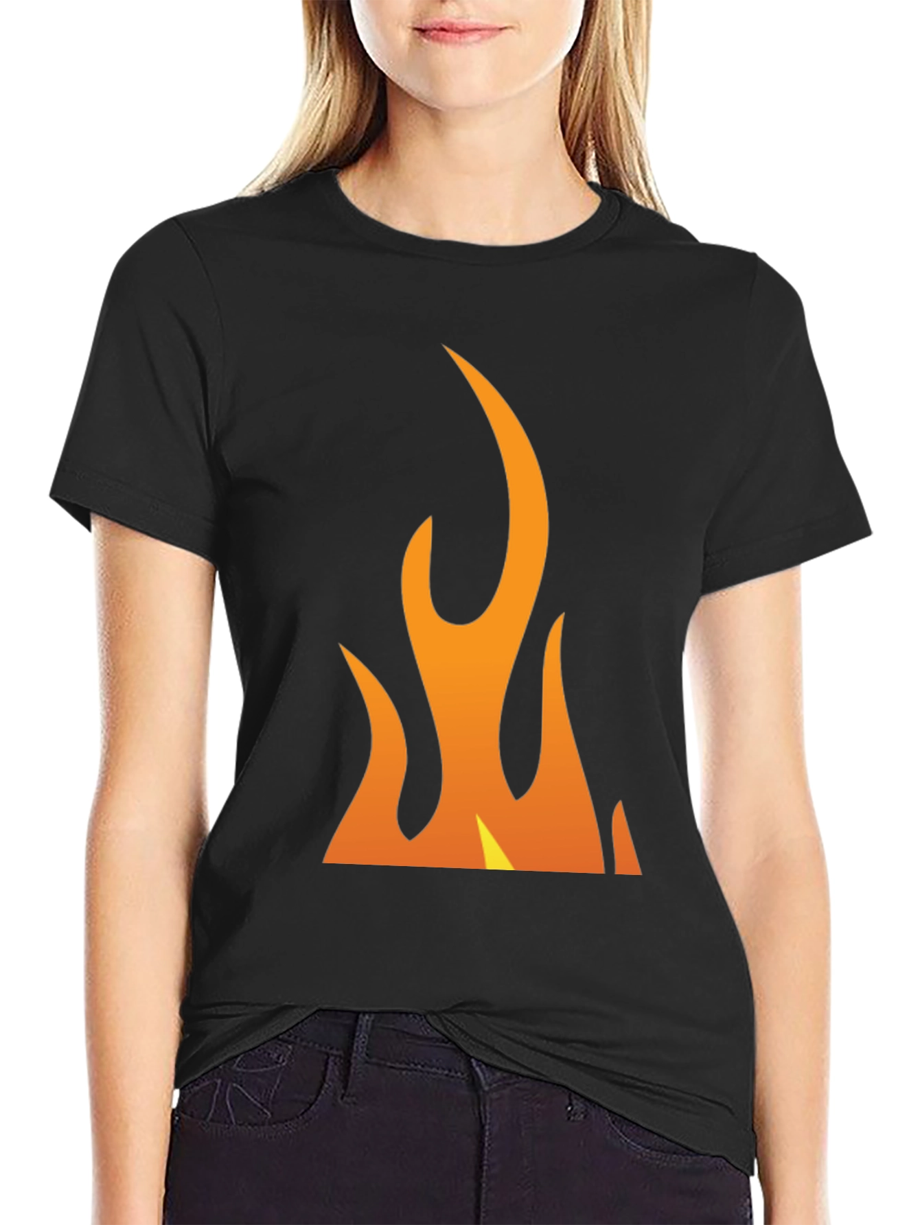 Flame Graphic Black T-Shirt - Bold & Eye-Catching