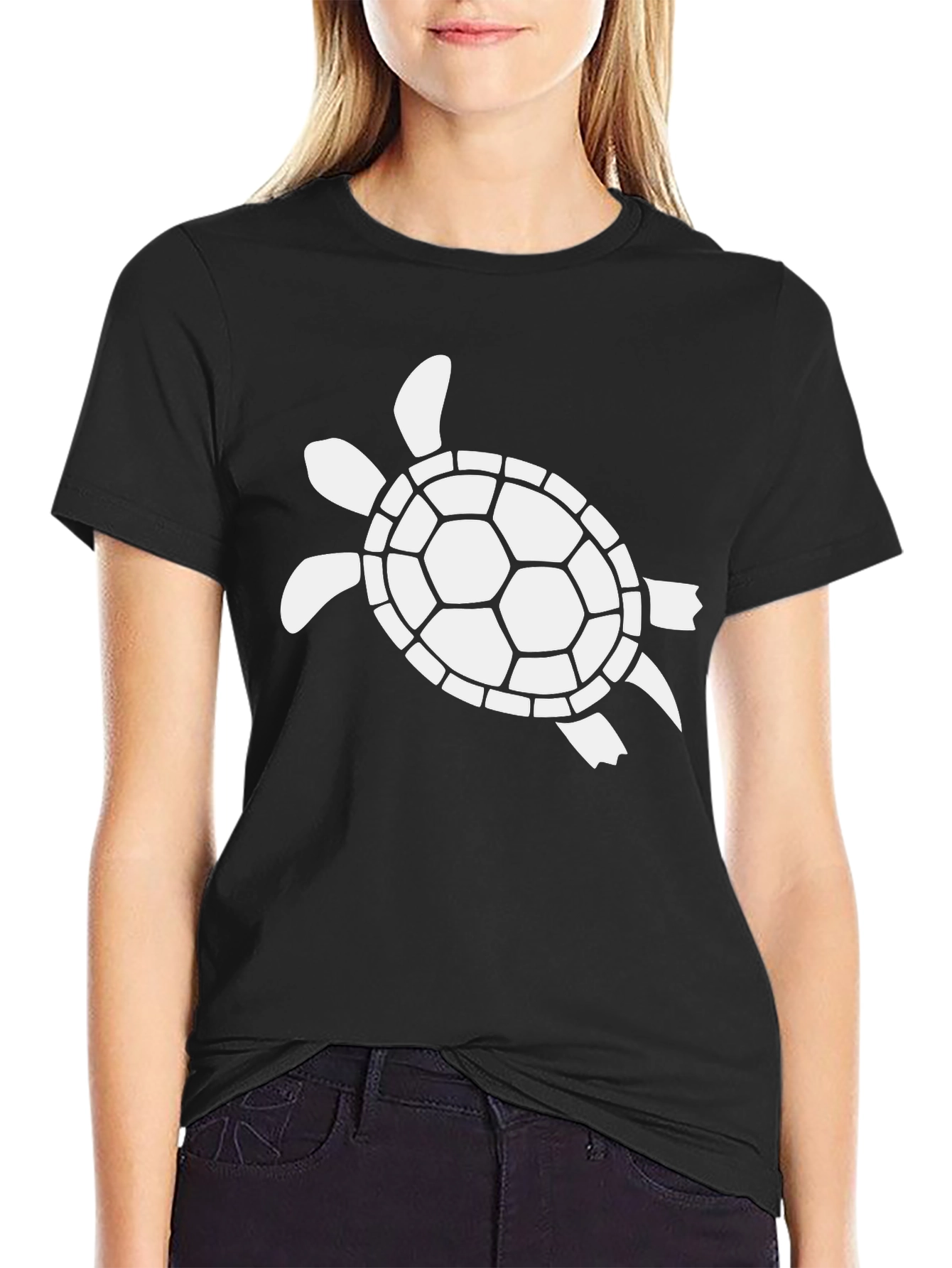 Black Turtle Graphic Tee - Casual Style