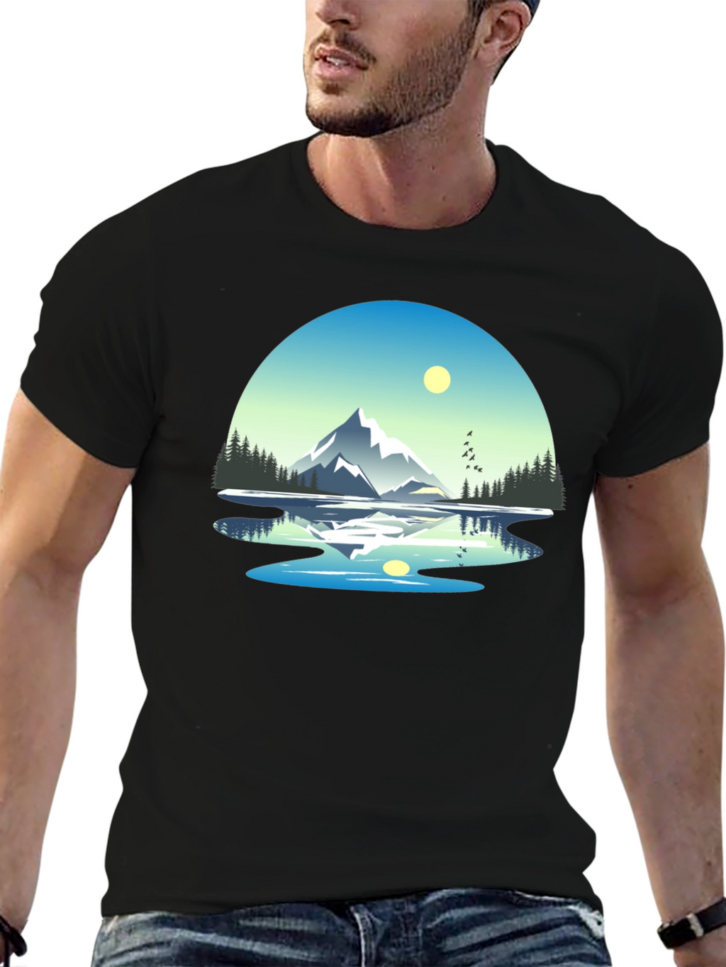 Mountain Lake Reflection T-Shirt