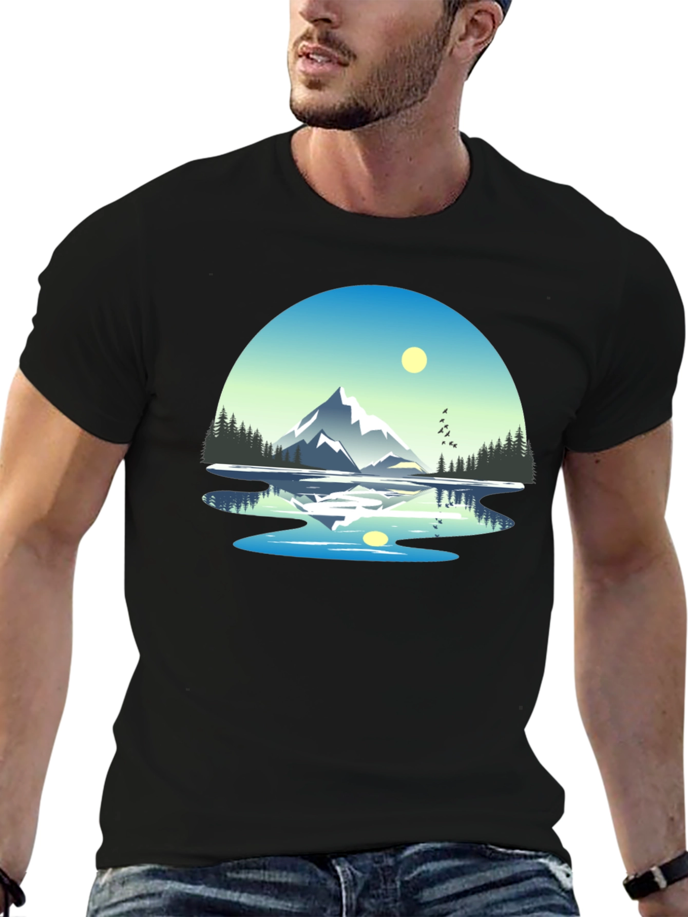 Mountain Lake Reflection T-Shirt