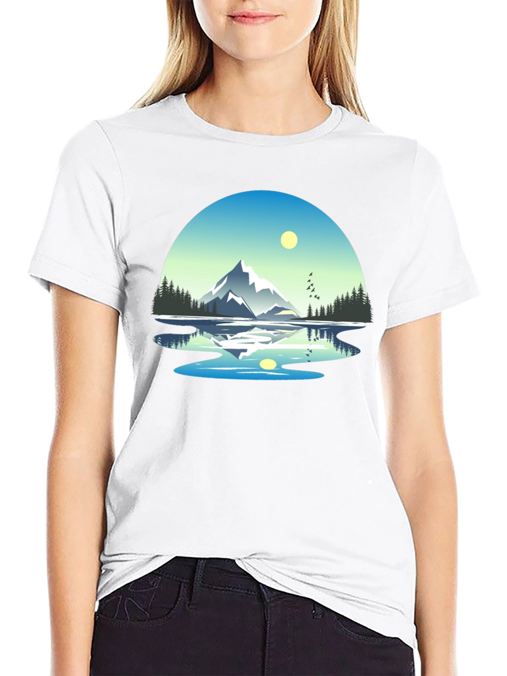Mountain Lake Reflection T-Shirt