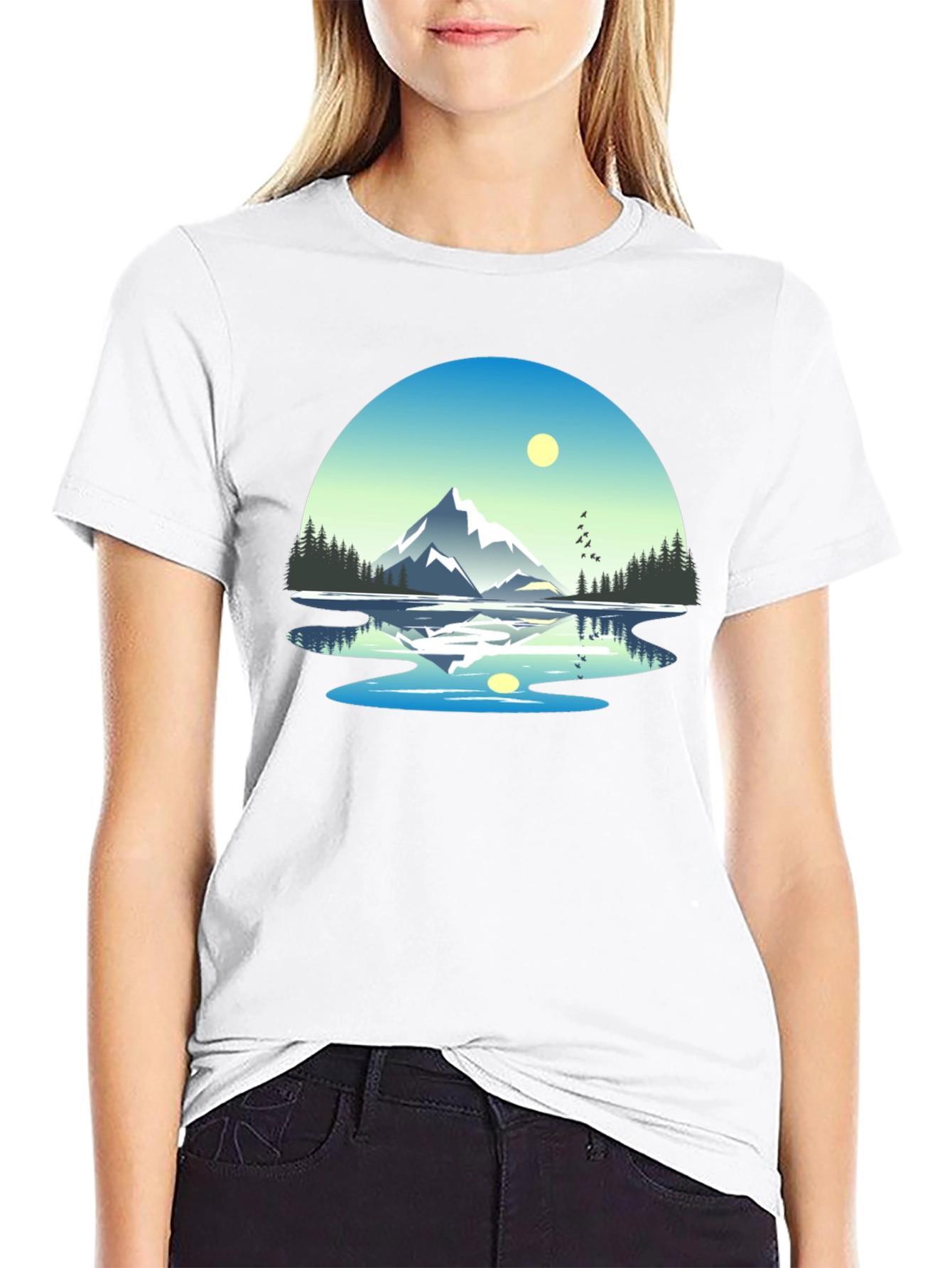 Mountain Lake Reflection T-Shirt