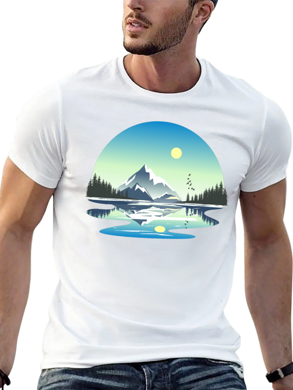 Mountain Lake Reflection T-Shirt