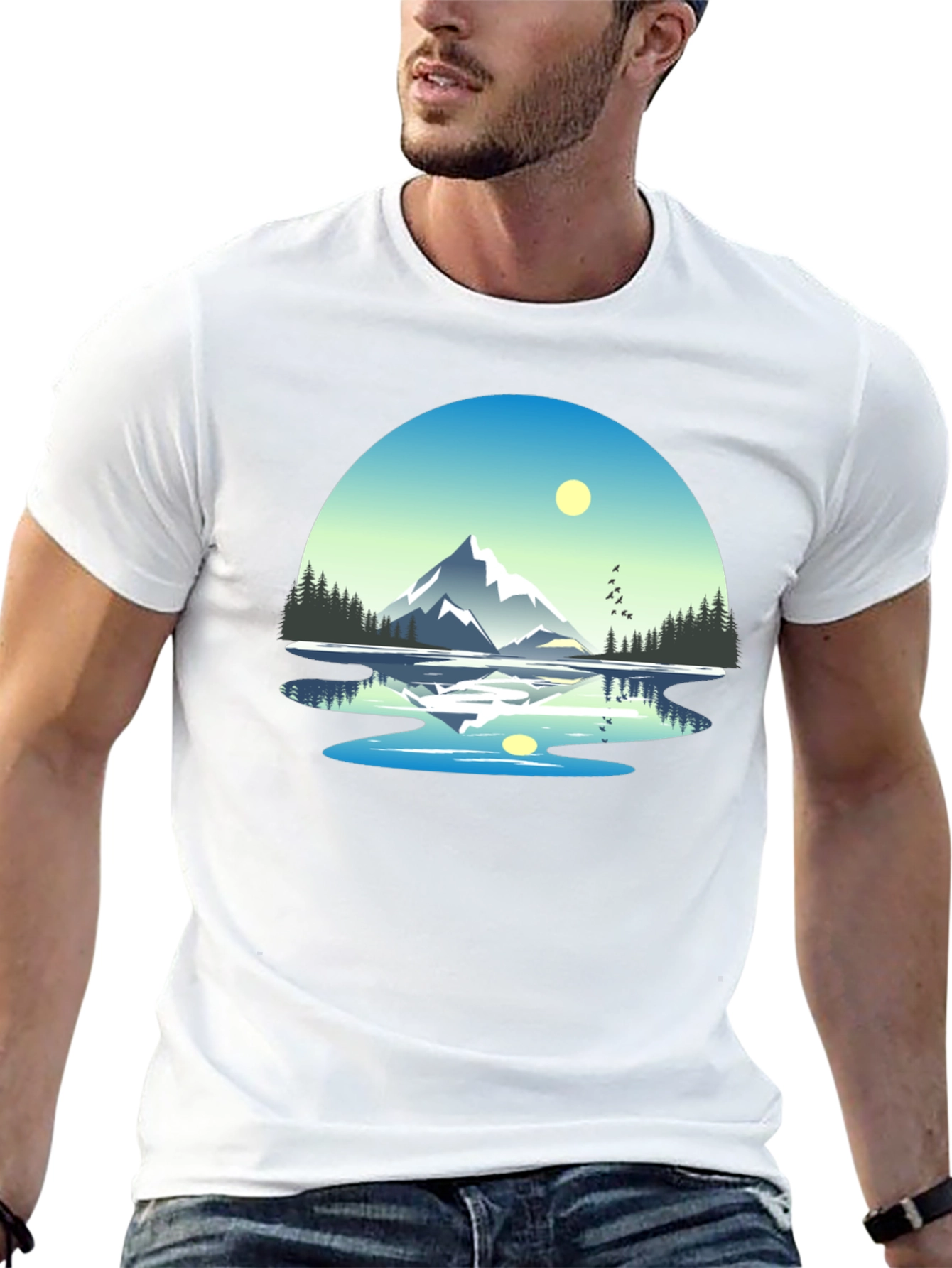 Mountain Lake Reflection T-Shirt