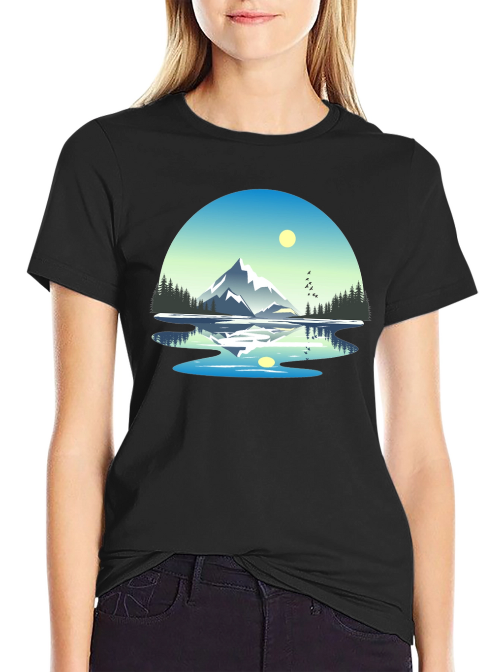 Mountain Lake Reflection T-Shirt