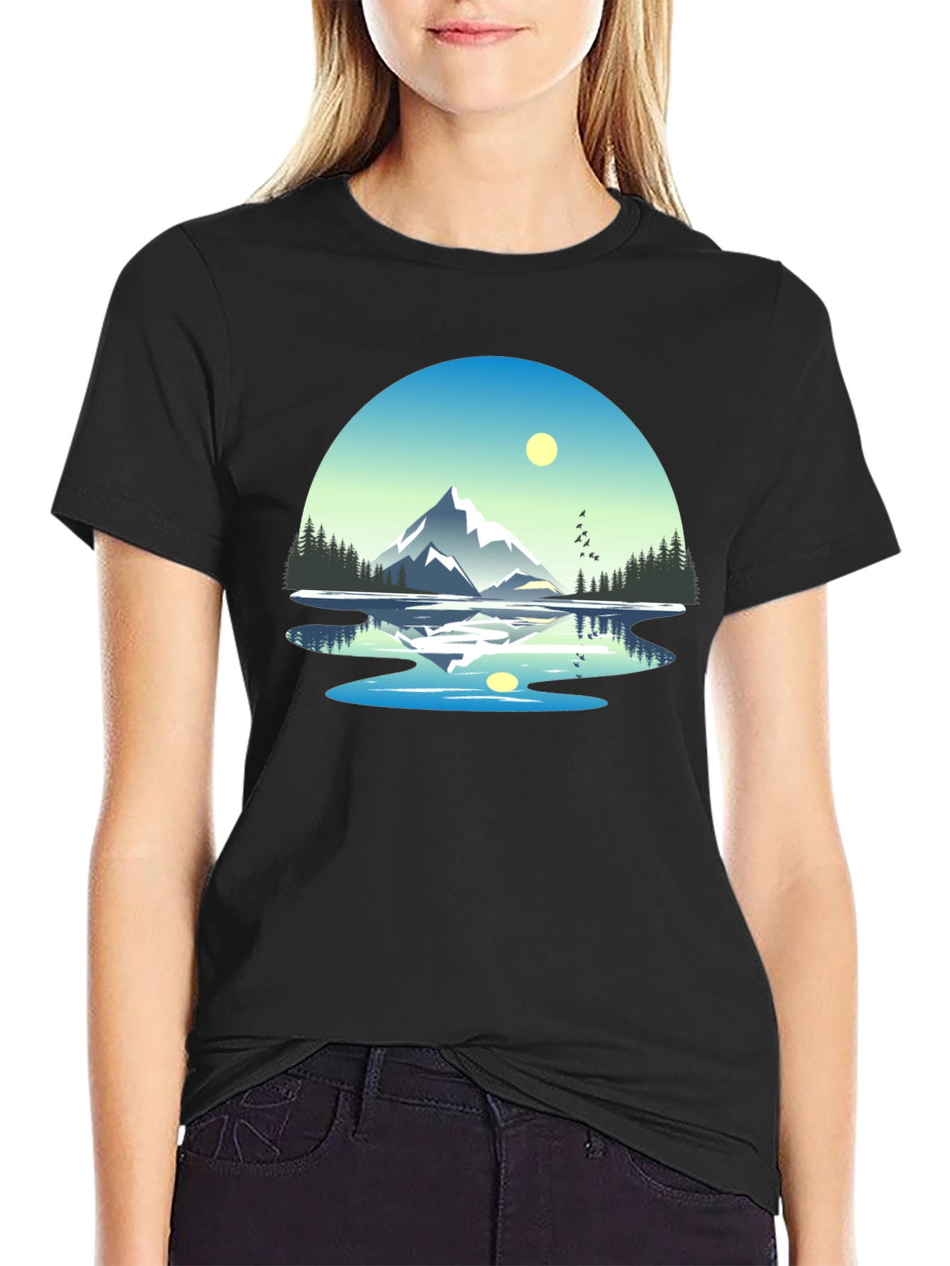 Mountain Lake Reflection T-Shirt